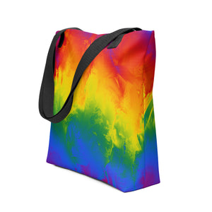 Rainbow Pride Premium Tote bag, Rainbow Reusable Bag, Rainbow Shopping Bag, Pride Gift