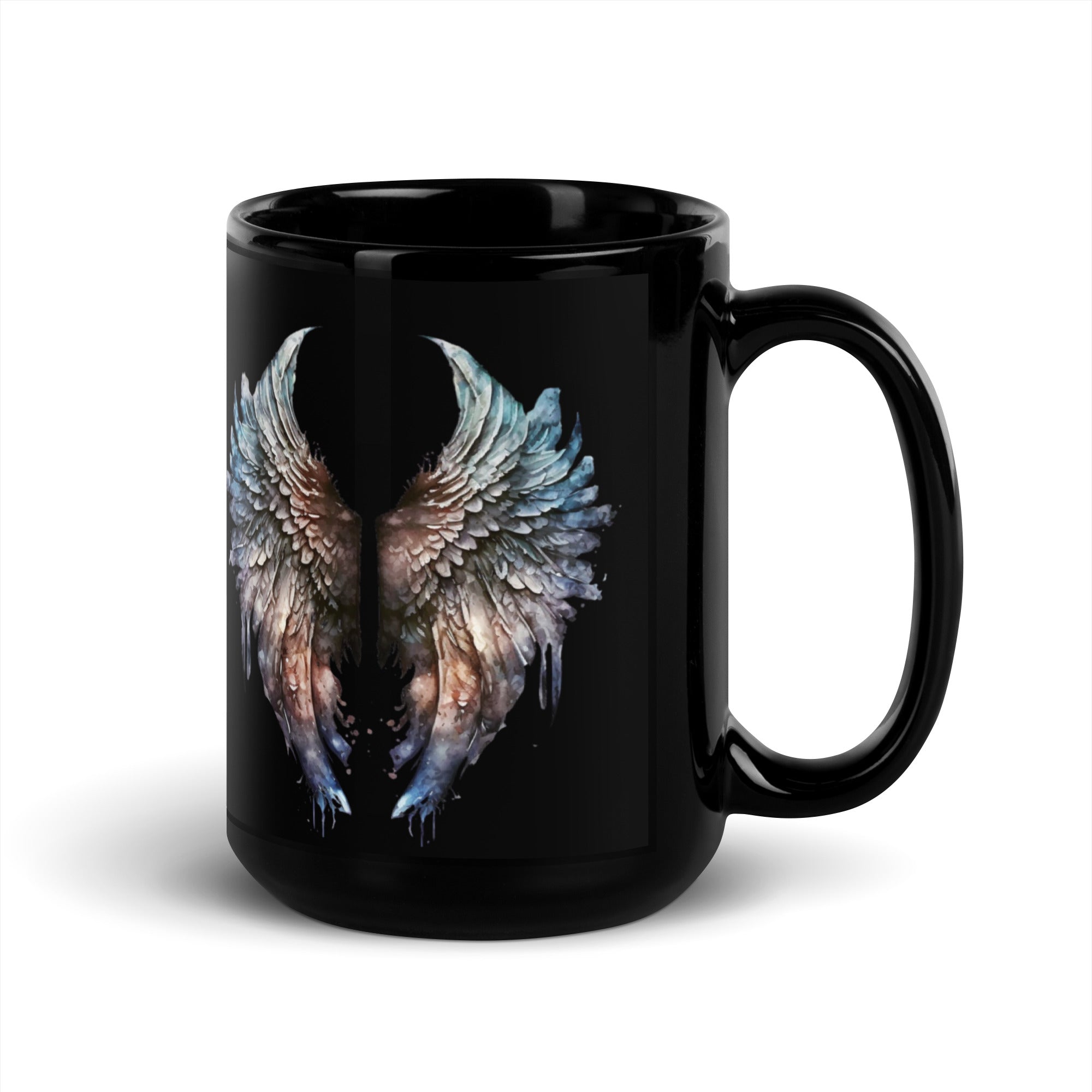 Dark Academia, Dark Fairy Mug, Fairy Wings Ceramic Coffee Mug, Goth Fairy