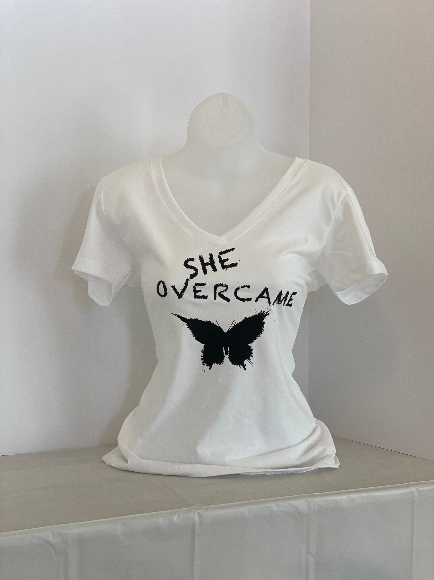 She Overcame T-Shirt, Tank, Hoodie, or Tote, Strong Woman Shirt, Empowerment Hoodie, Inspirational Gift