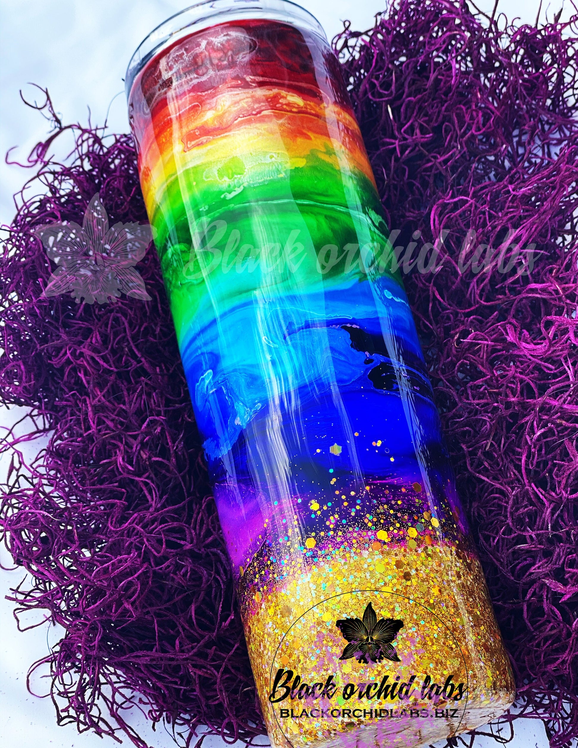 Rainbow Glitter Tumbler, Rainbow Tumbler, Rainbow Colorful Tumbler, Pride, LGBTQ Gift, Colorful, Rainbow