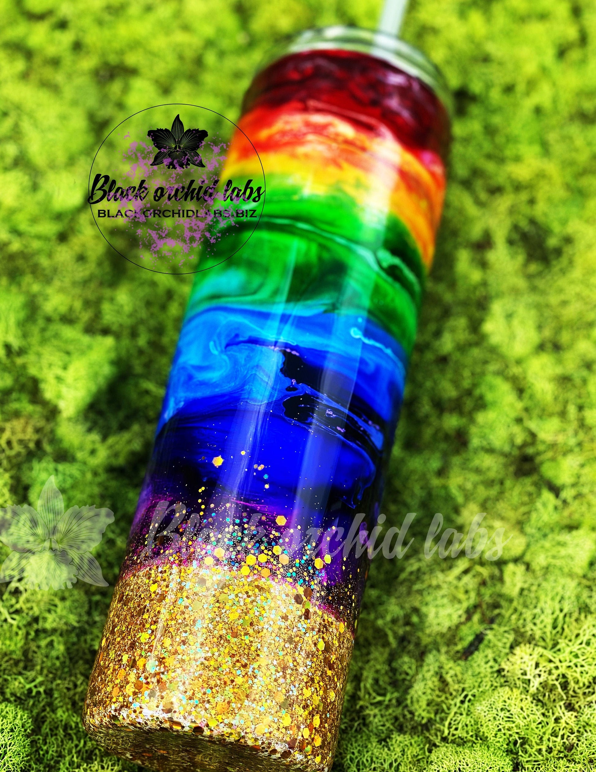 Rainbow Glitter Tumbler, Rainbow Tumbler, Rainbow Colorful Tumbler, Pride, LGBTQ Gift, Colorful, Rainbow