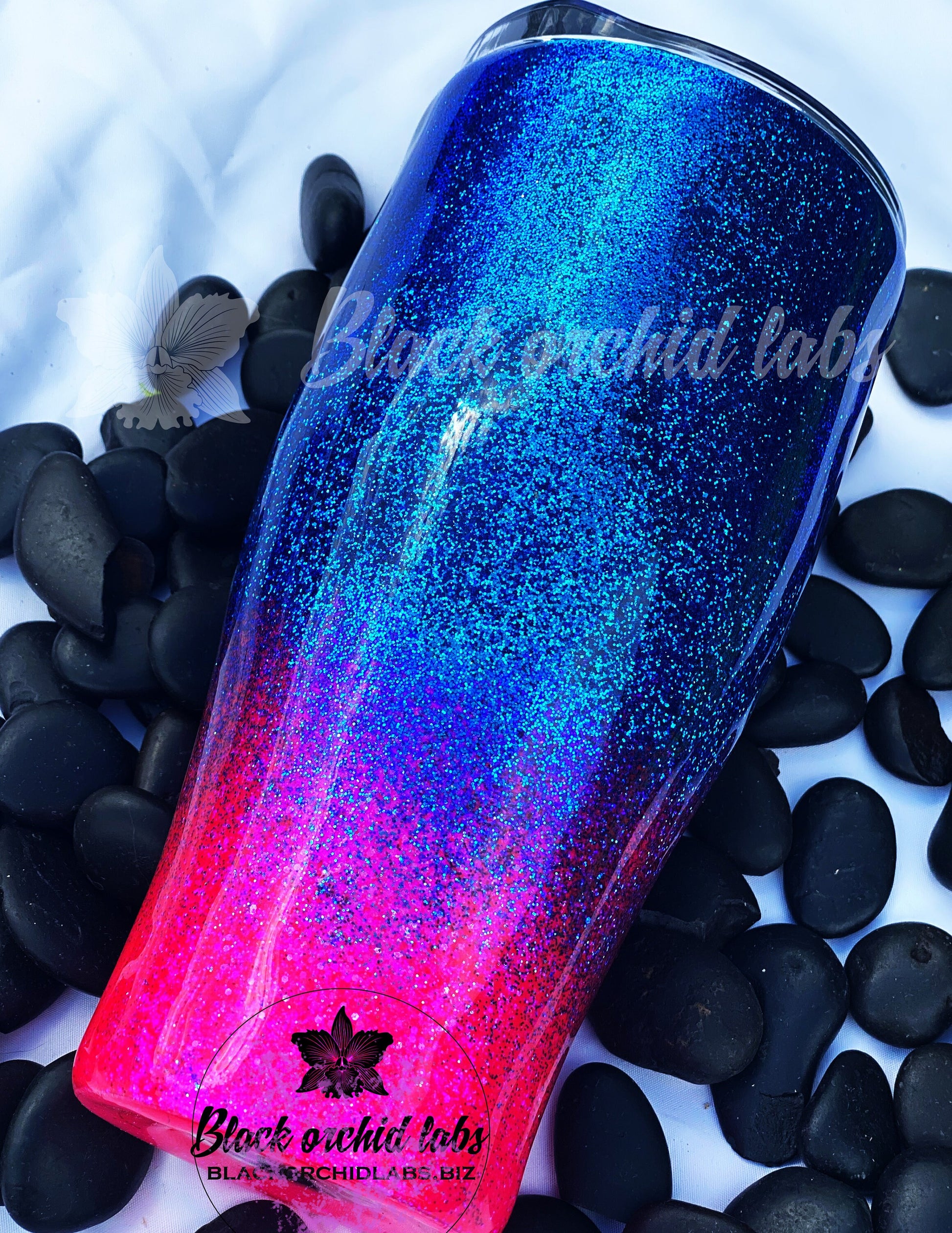 Limitless Glitter Ombre Tumbler, Pink and Blue Ombré, Inspirational Message, Encouraging Coffee Lover Gift, No Limit, Inspiring Water Bottle