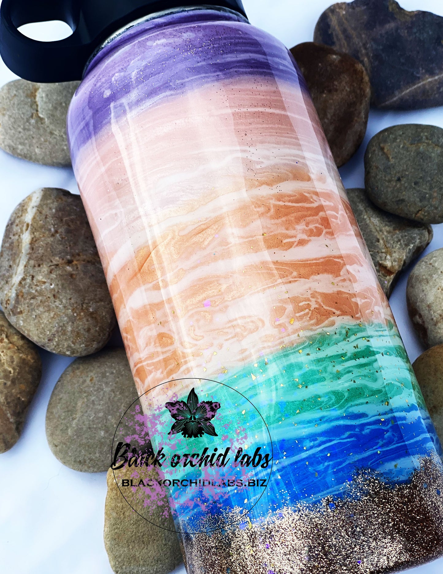 Eat, Sleep, Beach Water Bottle, Beach Tumbler, Beachy Vibes Travel Mug, Beach Inspired, Pastel Beach Tumbler, Peach Vacation Travel Mug