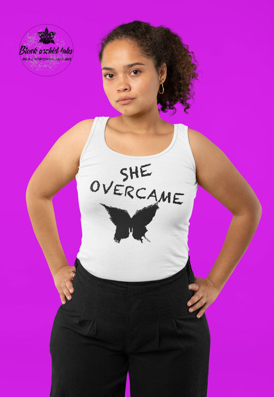 She Overcame T-Shirt, Tank, Hoodie, or Tote, Strong Woman Shirt, Empowerment Hoodie, Inspirational Gift