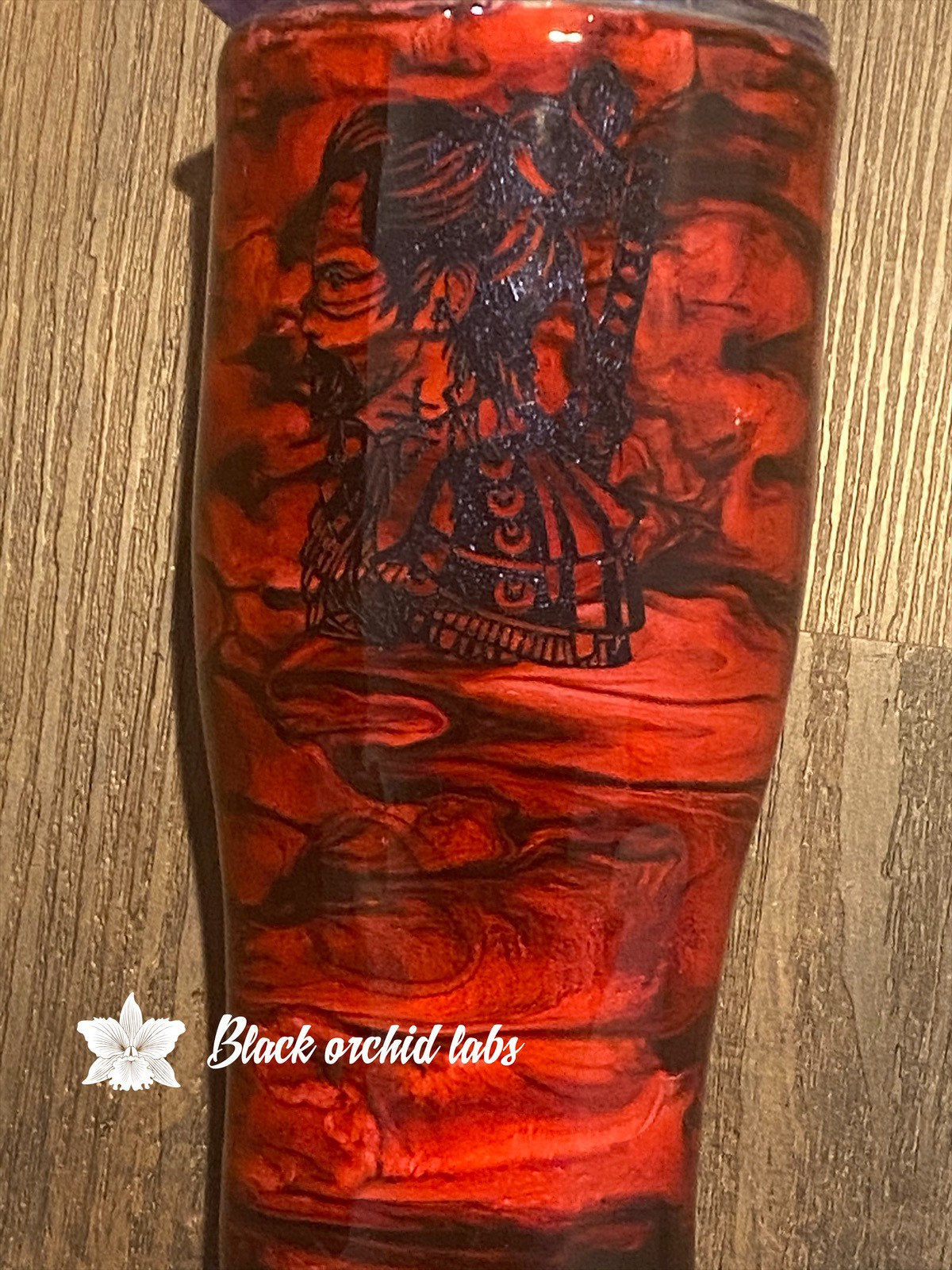 Japanese Samurai Tumbler, Gift for Man, Red Samurai, Warrior Travel Mug, Water Bottle