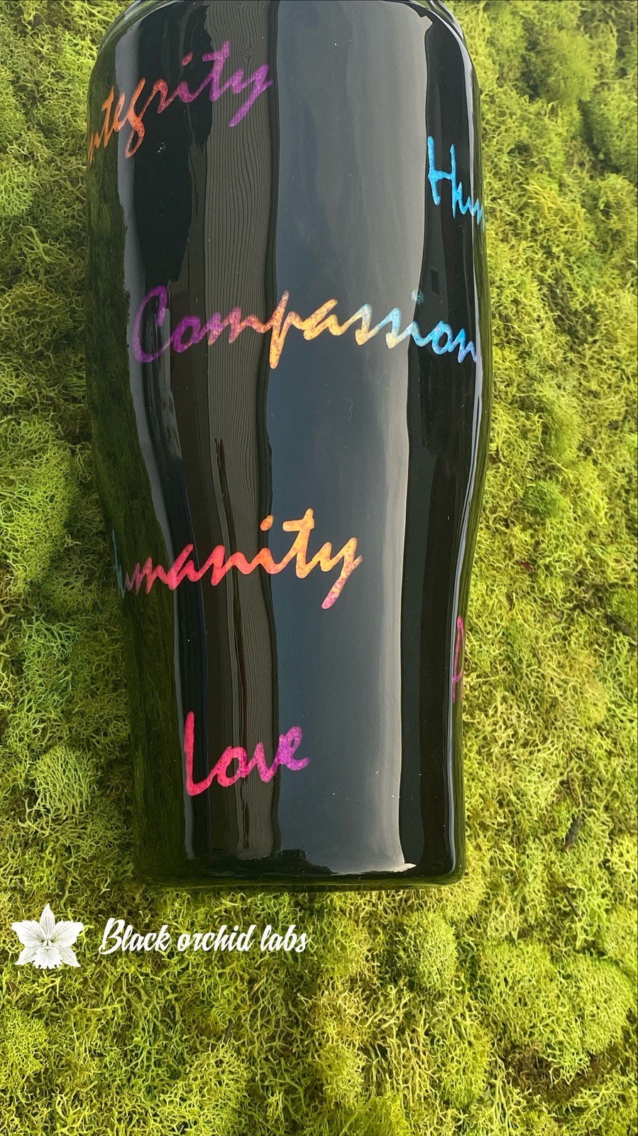 Spiritual Principle Tumbler, Positivity Drink Tumbler, Dictionary Travel Mug, Rainbow Words Water Bottle