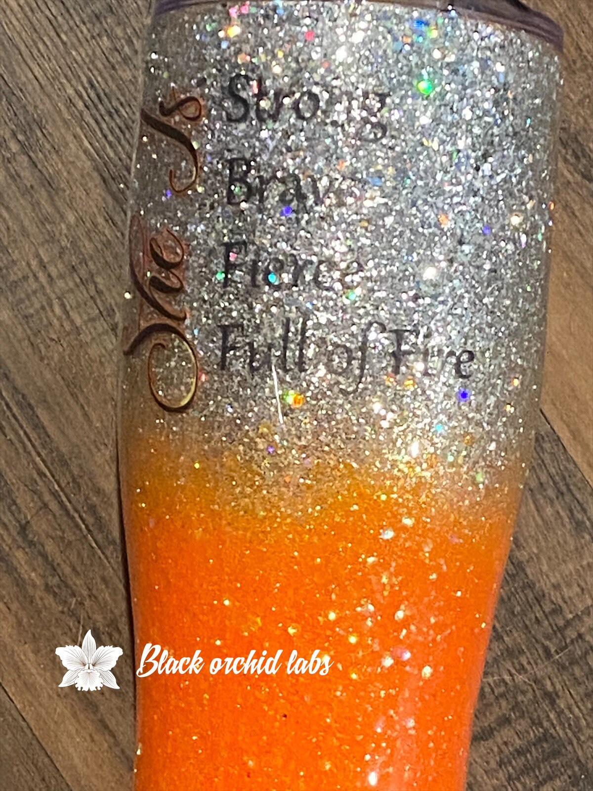 Girl on Fire Glitter Ombre Tumbler, Girl Power Travel Mug, Positivity, Empowerment, Feminism Water Bottle, Free Shipping