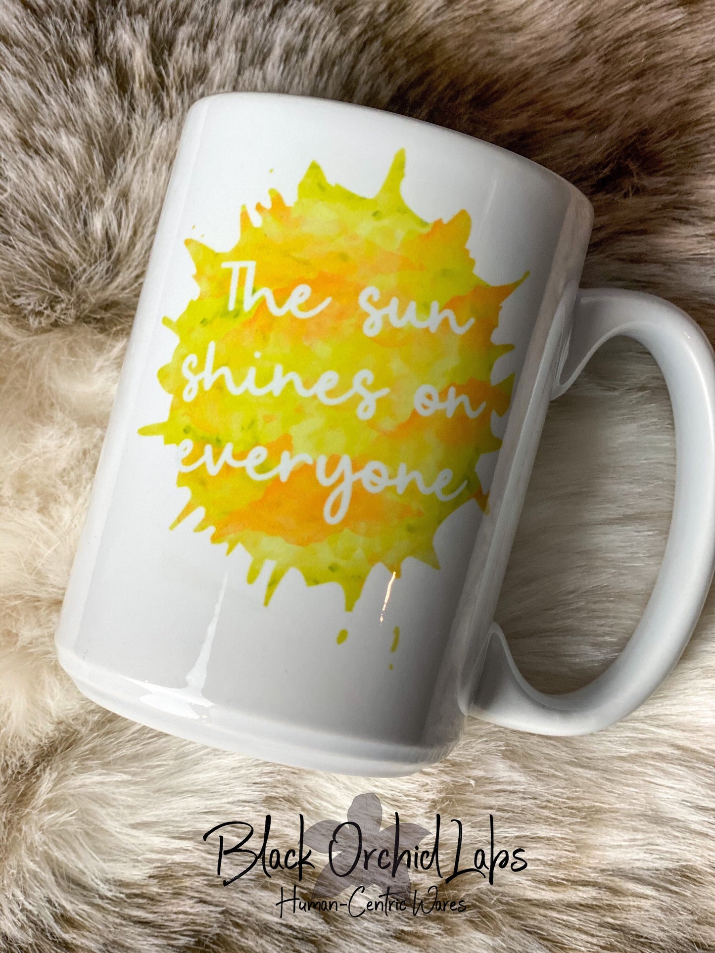 Sunshine Encouragement Ceramic Coffee Mug, Inspiring Message, Coffee Mug, Yellow