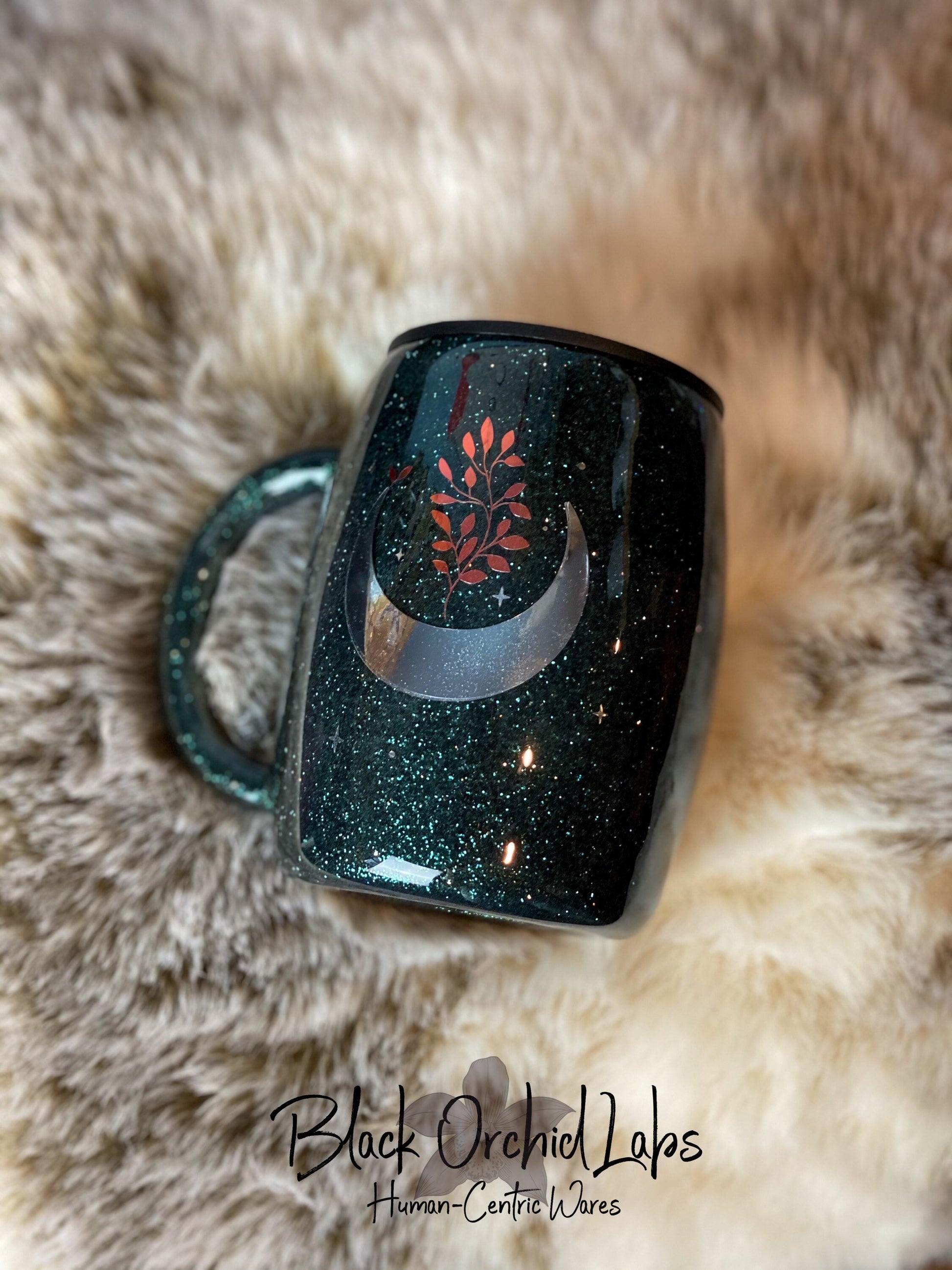 Moon Inspirational Stainless Mug with Lid, Rumi Quote, Lunar, Celestial Travel Mug, Inspirational Campfire Mug