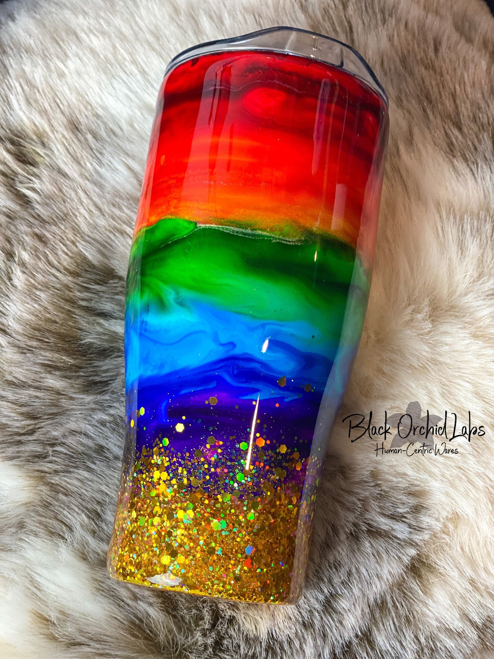 Rainbow Glitter Tumbler, Rainbow Tumbler, Rainbow Colorful Tumbler, Pride, LGBTQ Gift, Colorful, Rainbow