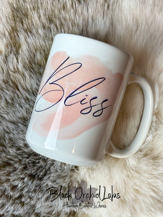 Bliss Ceramic Coffee Mug, Elegant Coffee Cup, Simple Classy Mug