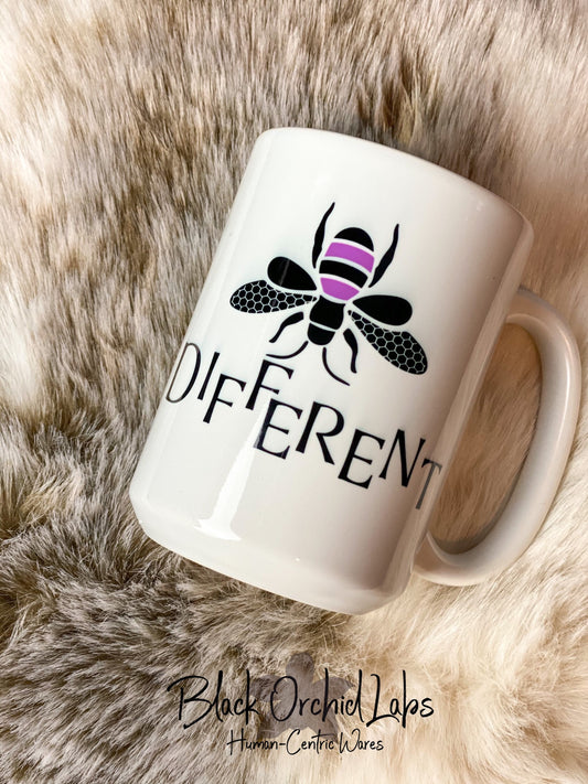 Bee Different Ceramic Coffee Mug, Inspiring Message, Coffee Cup, Positive Message