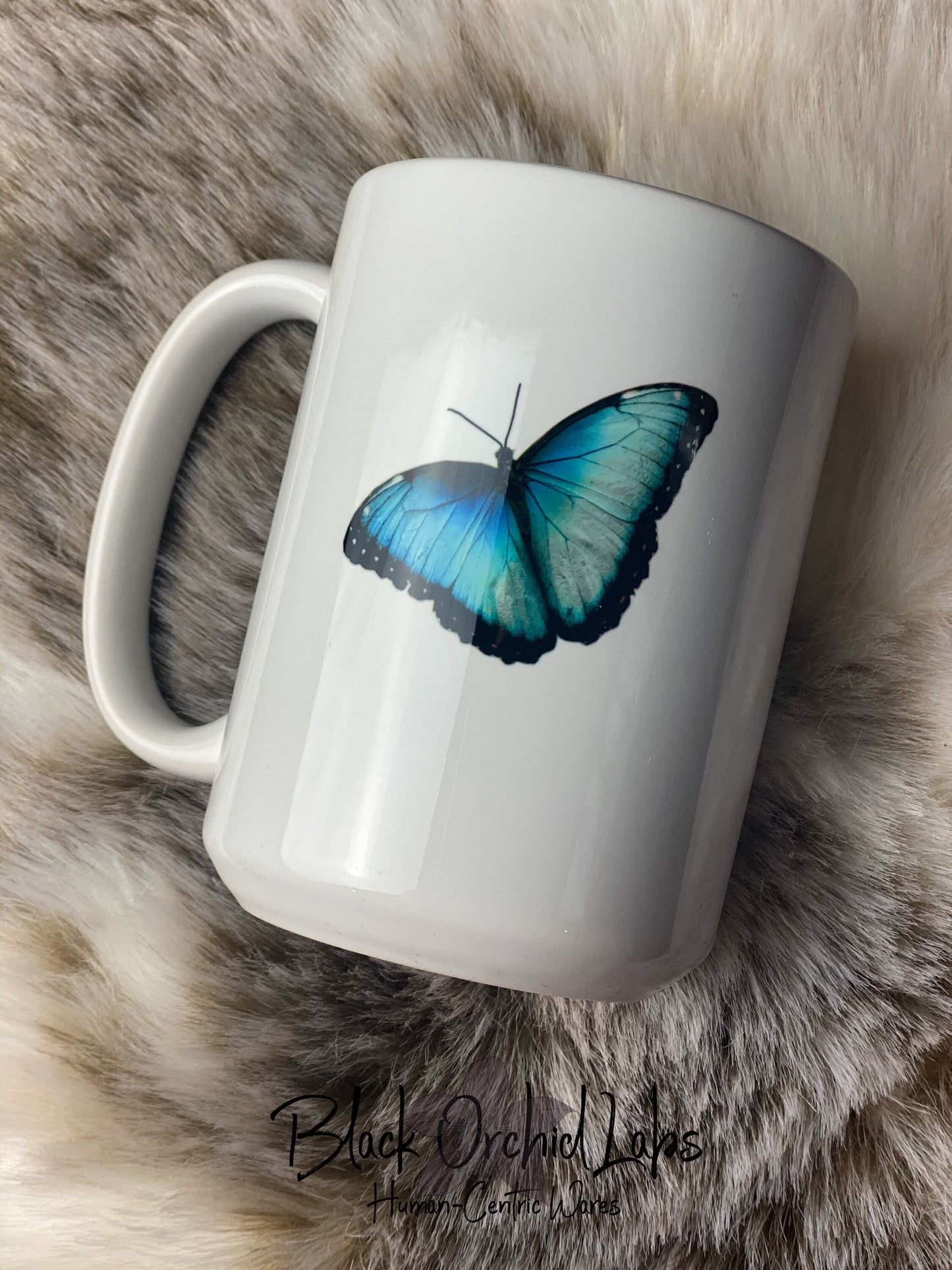 Butterfly Ceramic Coffee Mug, Inspiring Message, Coffee Cup, Evolve