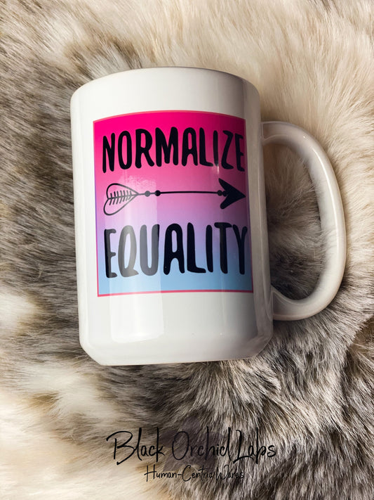 Equality Ceramic Coffee Mug, Humanity Coffee Cup, Social Justice