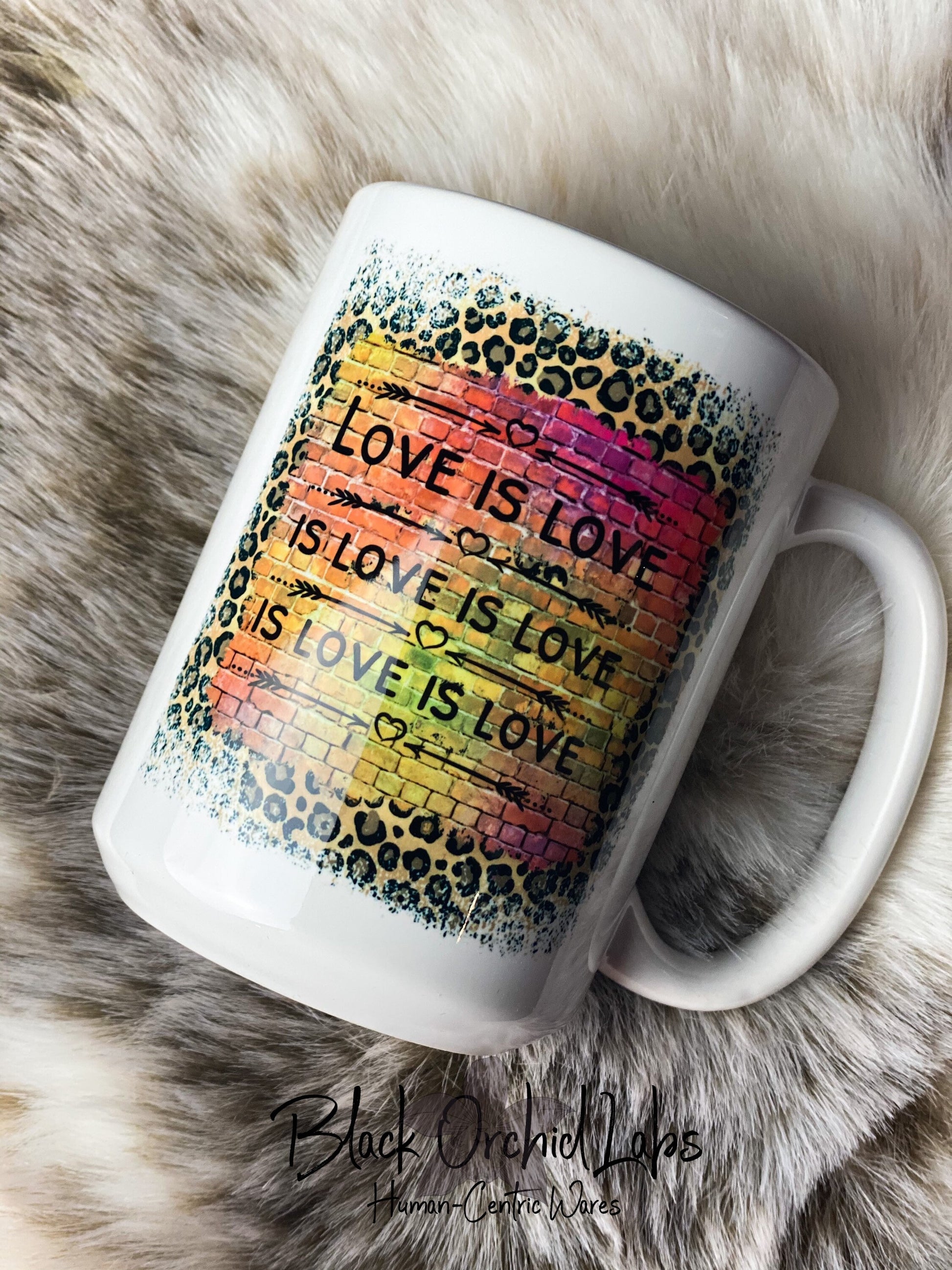 Love is Love Ceramic Coffee Mug, Humanity Coffee Cup, Equality