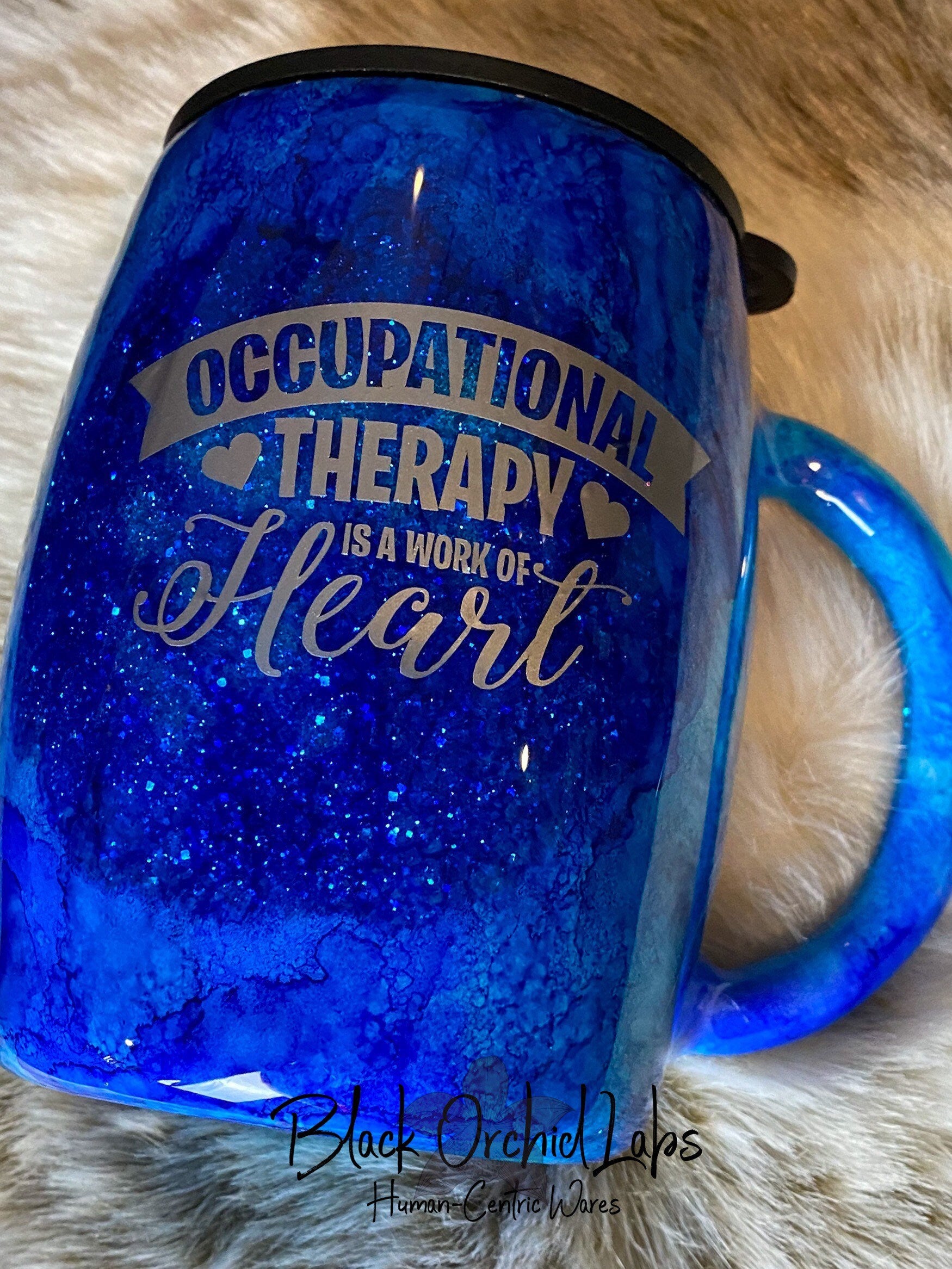 Occupational Therapist Stainless Mug with Lid, Physical Therapist travel mug, Speech Therapist Gift, Rehab professional water bottle