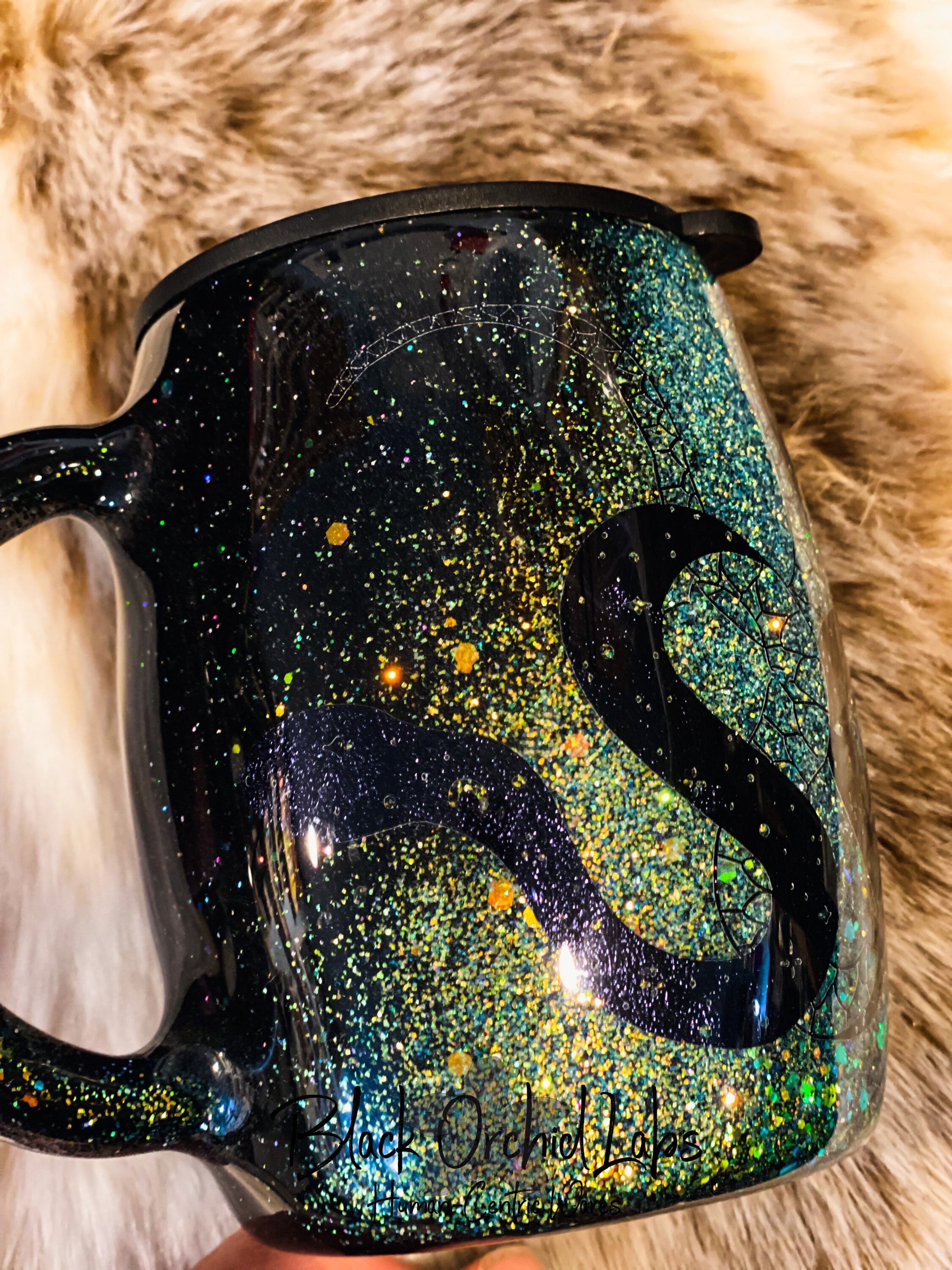 Snake Stainless Mug with Lid, Serpent travel mug, snake tumbler, Serpent Water Bottle, Goth