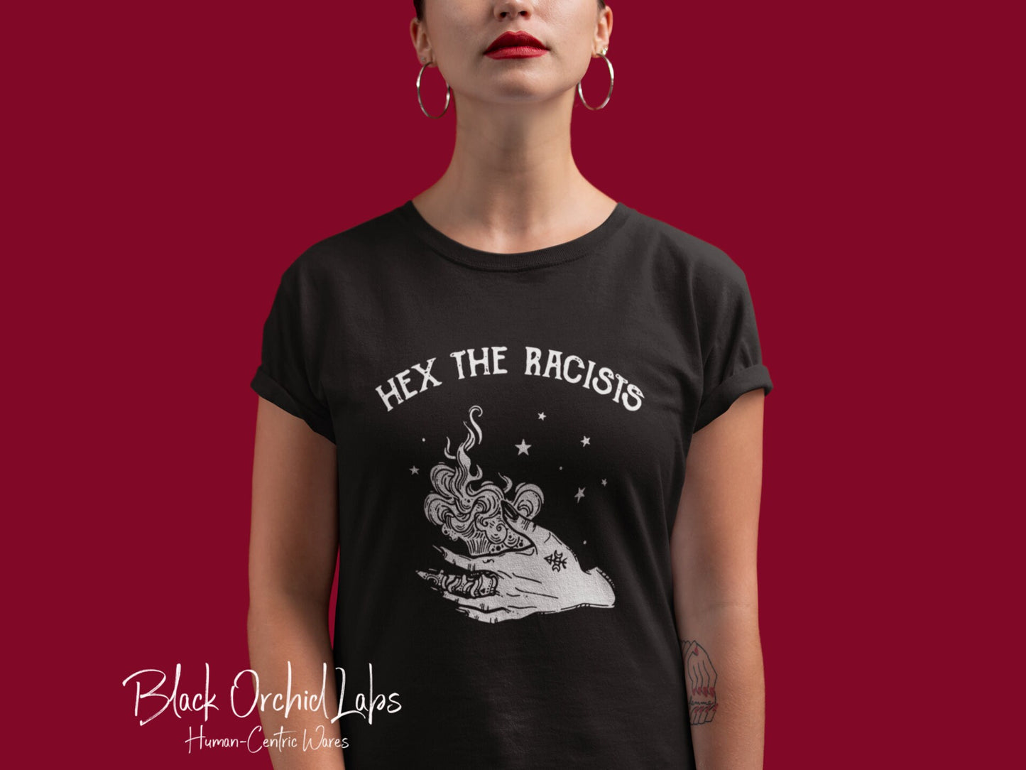 Hex the Racists T-shirt, Tank, Hoodie, or Tote, Equality, anti-racist, black lives matter, gothic, witchy vibes, protest shirt