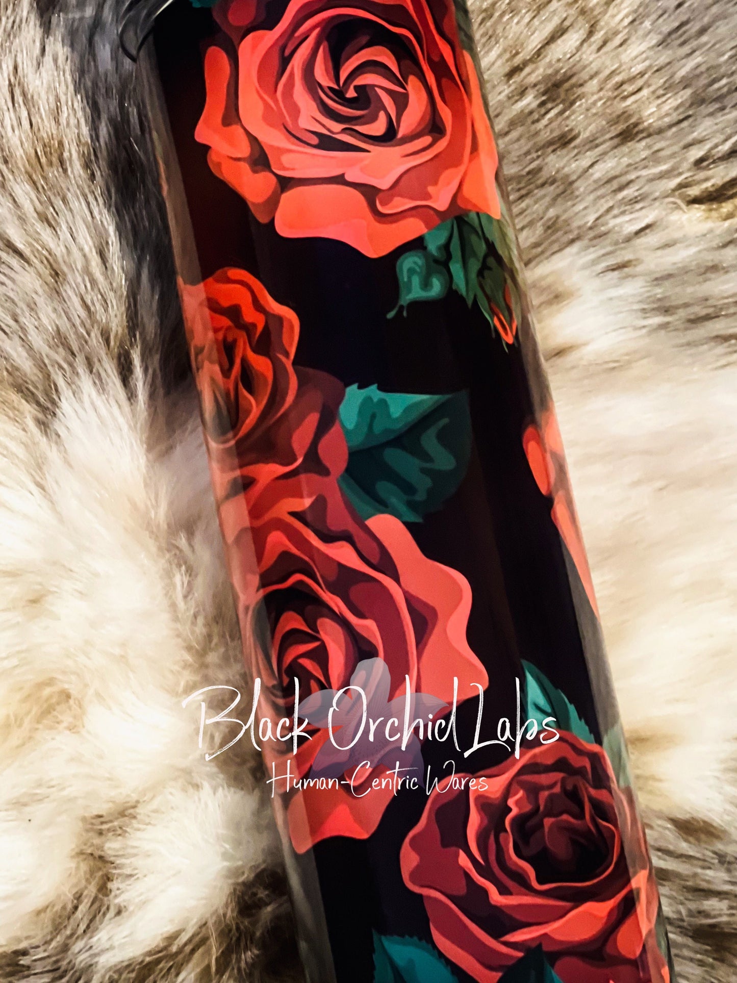 Minimalist Floral Tumbler, Vintage floral travel mug, modern floral, gift for her, minimalist, personalized tumbler, flowers, Red Roses