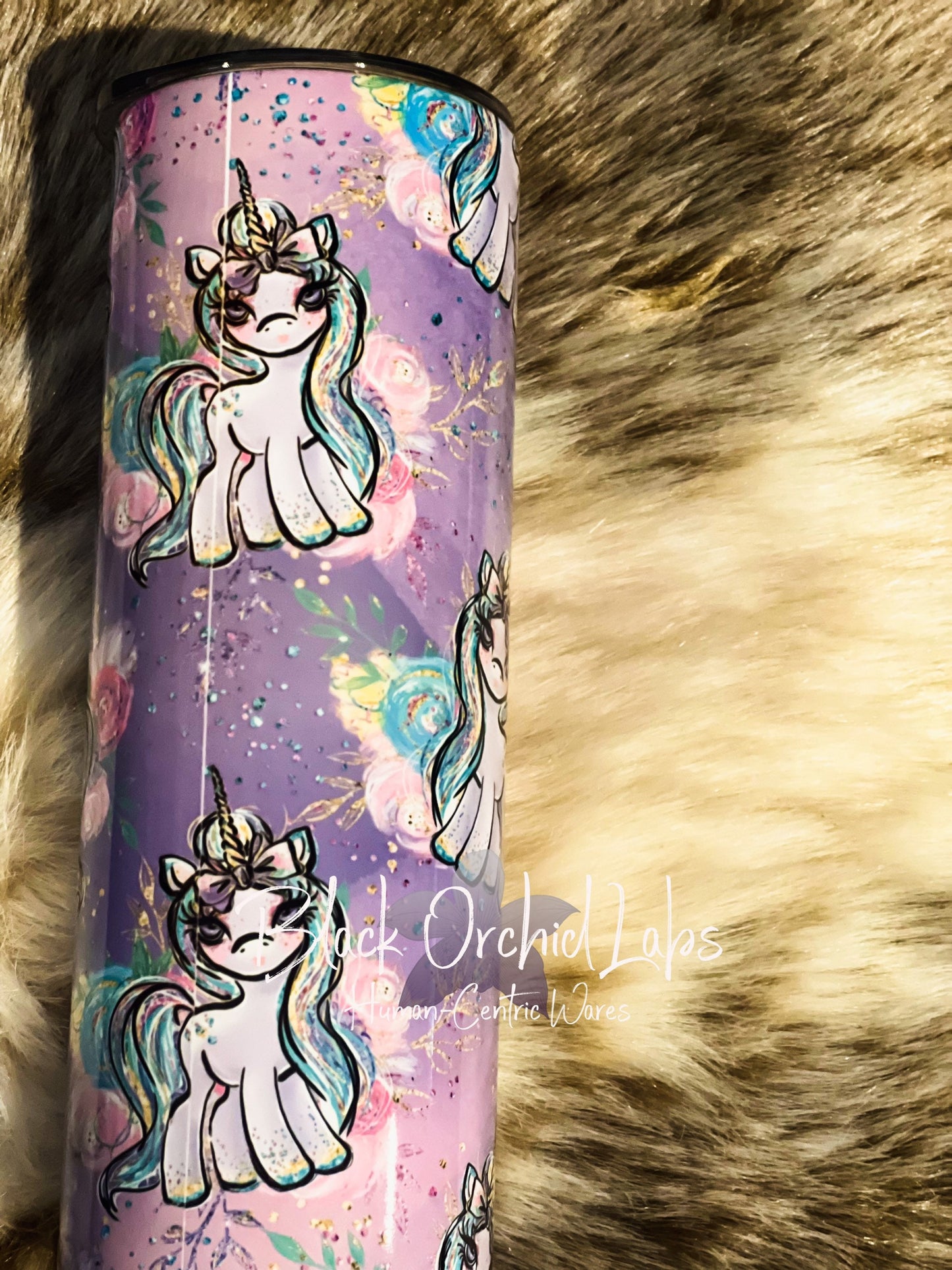 Baby Unicorn Printed Tumbler, Baby unicorn purple Travel Mug, Fantasy lover Tumbler, cute baby unicorn, pastel goth, magic