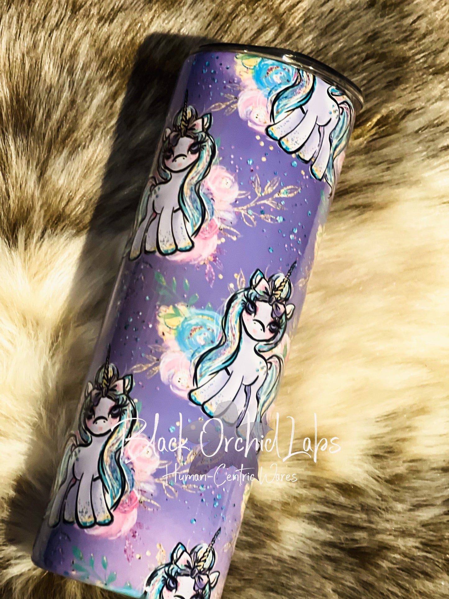 Baby Unicorn Printed Tumbler, Baby unicorn purple Travel Mug, Fantasy lover Tumbler, cute baby unicorn, pastel goth, magic