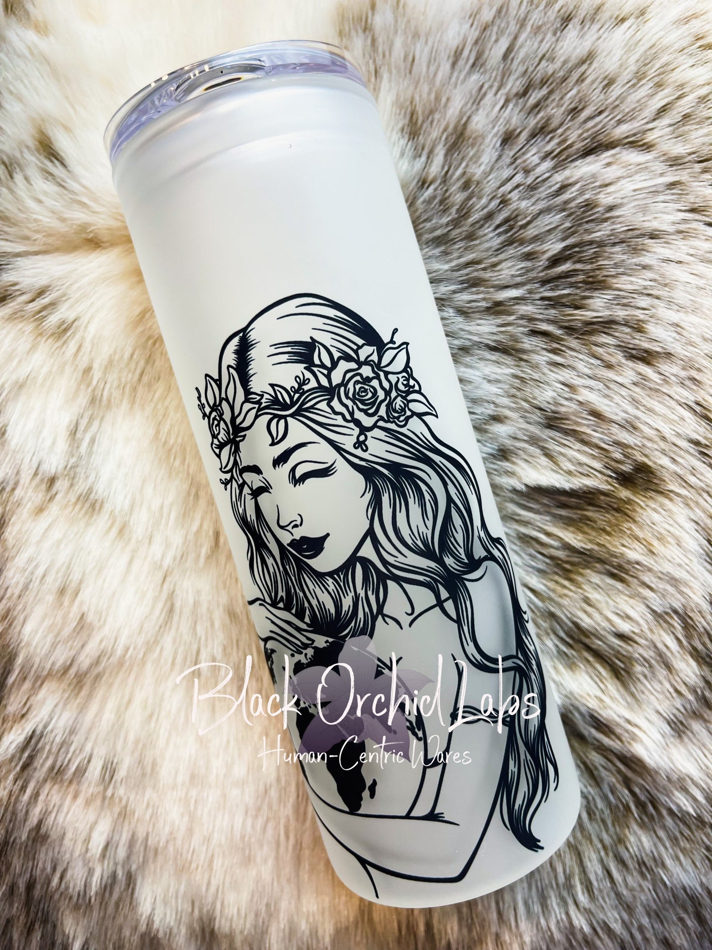 Mother Earth Tumbler, Dark Academia travel mug, witchy, goddess, mythology, dark cottagecore, goth gift, goth tumbler, witch