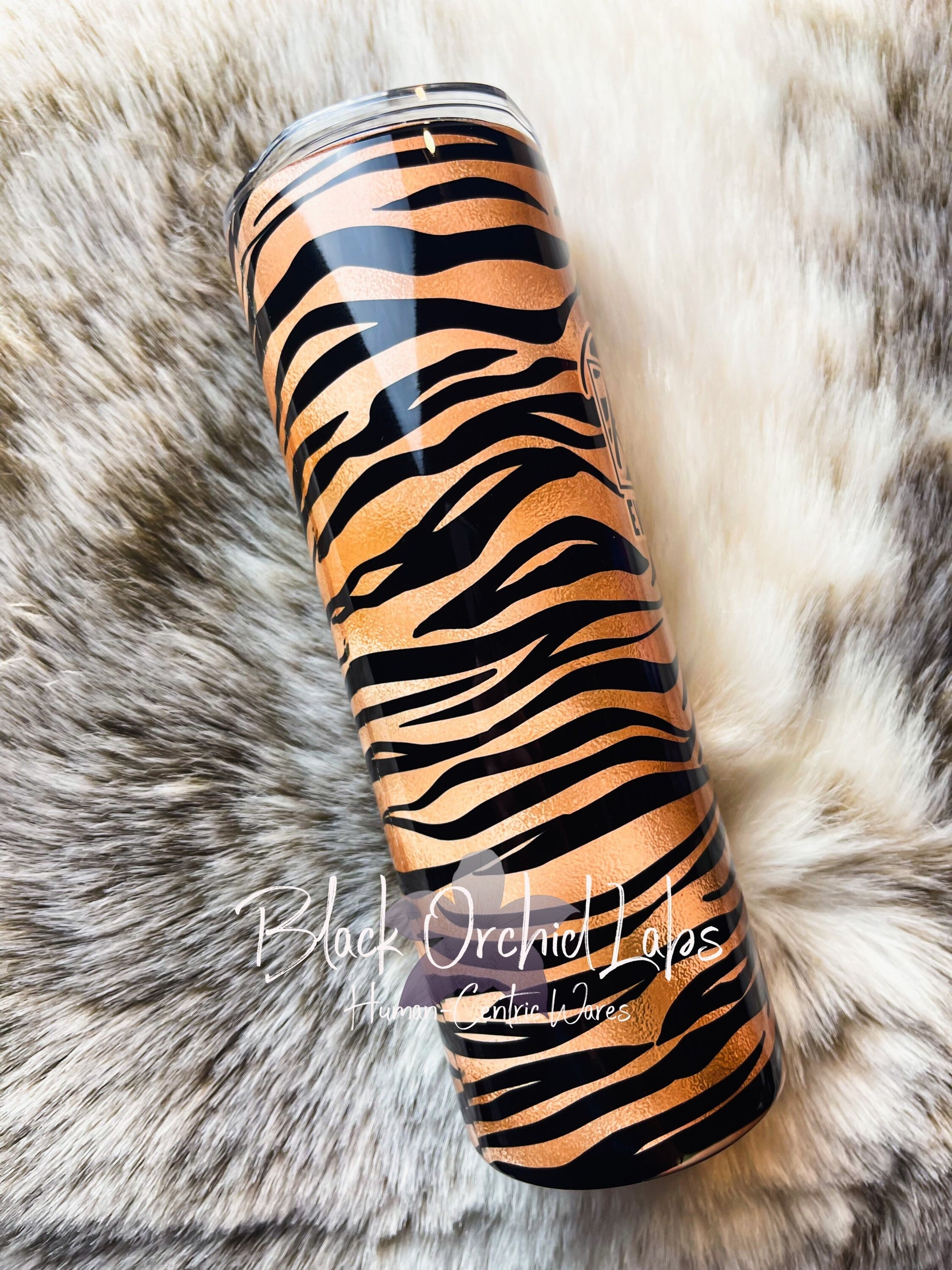 Empowerment, feminist Tumbler, inspirational message, Travel Mug, strong woman, survivor gift, tiger print, minimalist, animal print