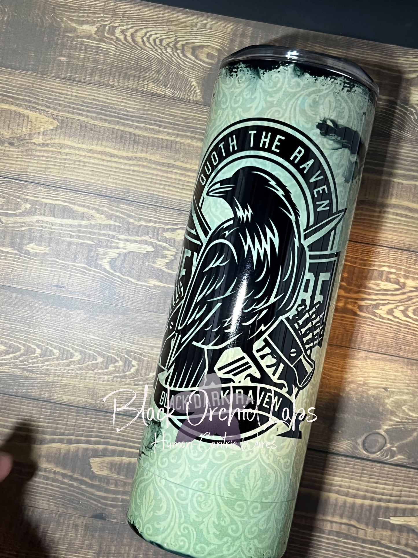 Edgar Allan Poe The Raven Tumbler, horror reader gift, Travel Mug, Bookish gift, goth personalized tumbler, gift for him, minimalist