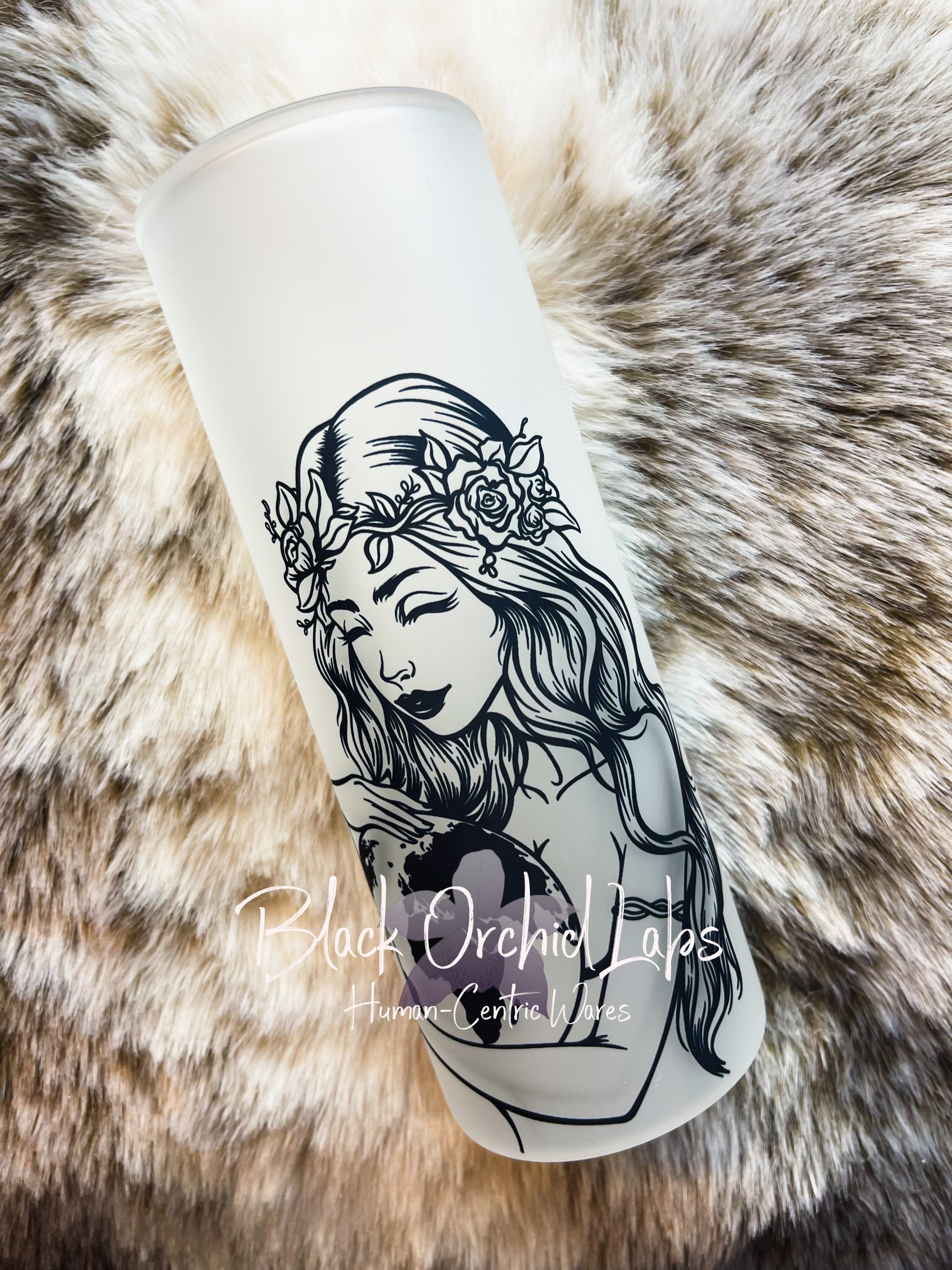 Mother Earth Tumbler, Dark Academia travel mug, witchy, goddess, mythology, dark cottagecore, goth gift, goth tumbler, witch