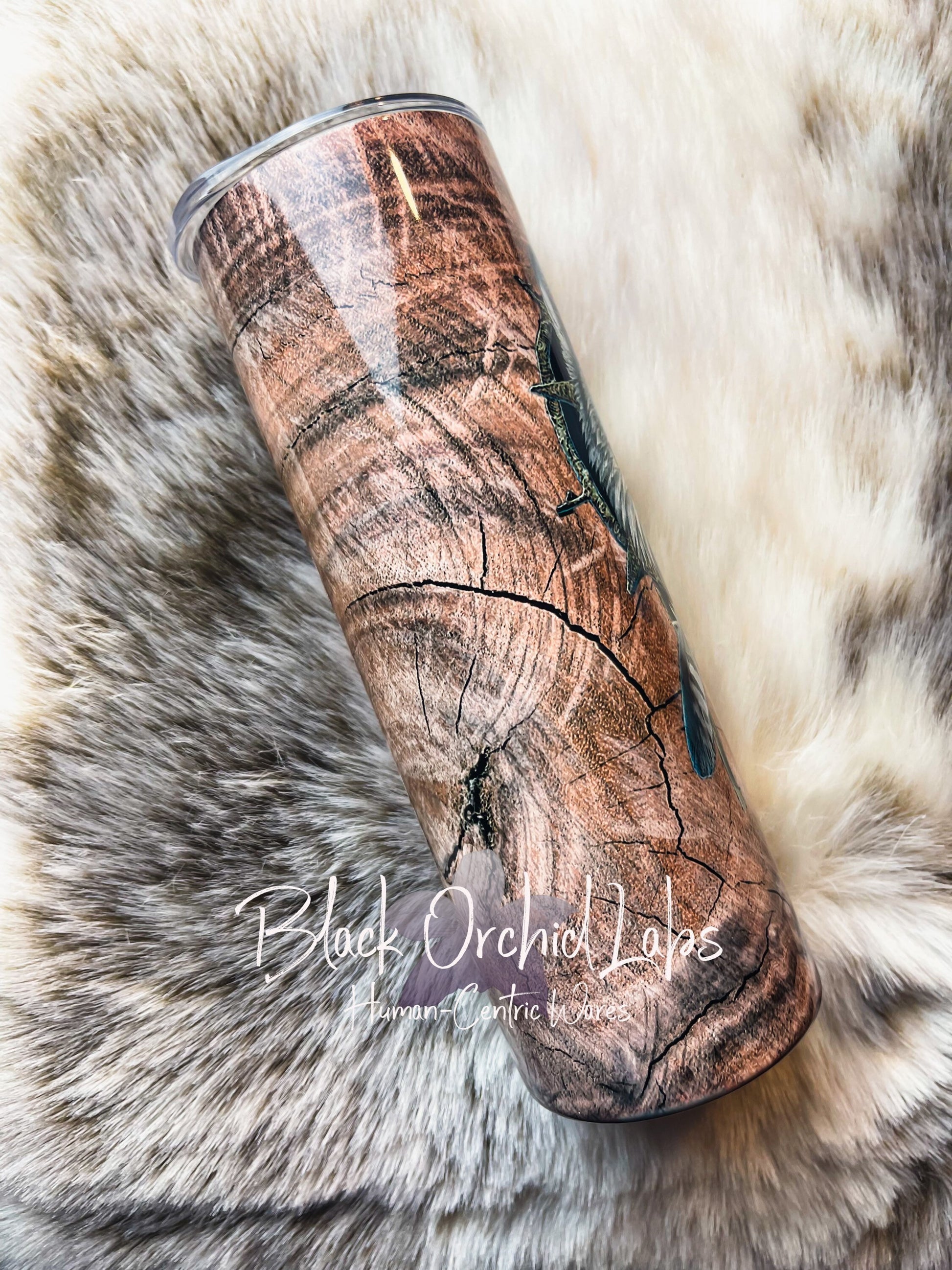 Wolf Dreamcatcher Tumbler, Wolves Travel Mug, Howling Wolves Tumbler, Moon, Native American, Wolf Lover Gift, naturalist, minimalist