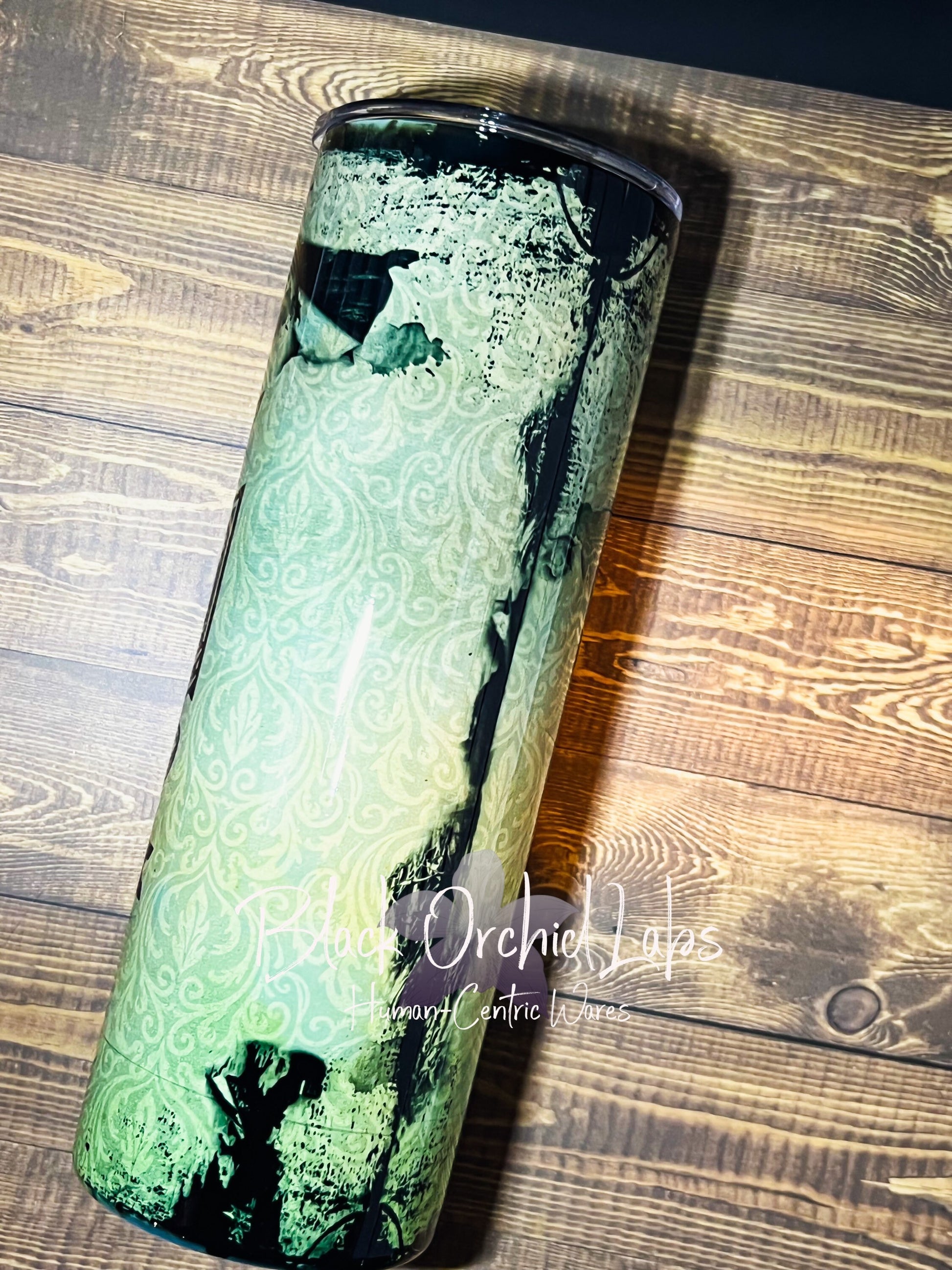 Edgar Allan Poe The Raven Tumbler, horror reader gift, Travel Mug, Bookish gift, goth personalized tumbler, gift for him, minimalist