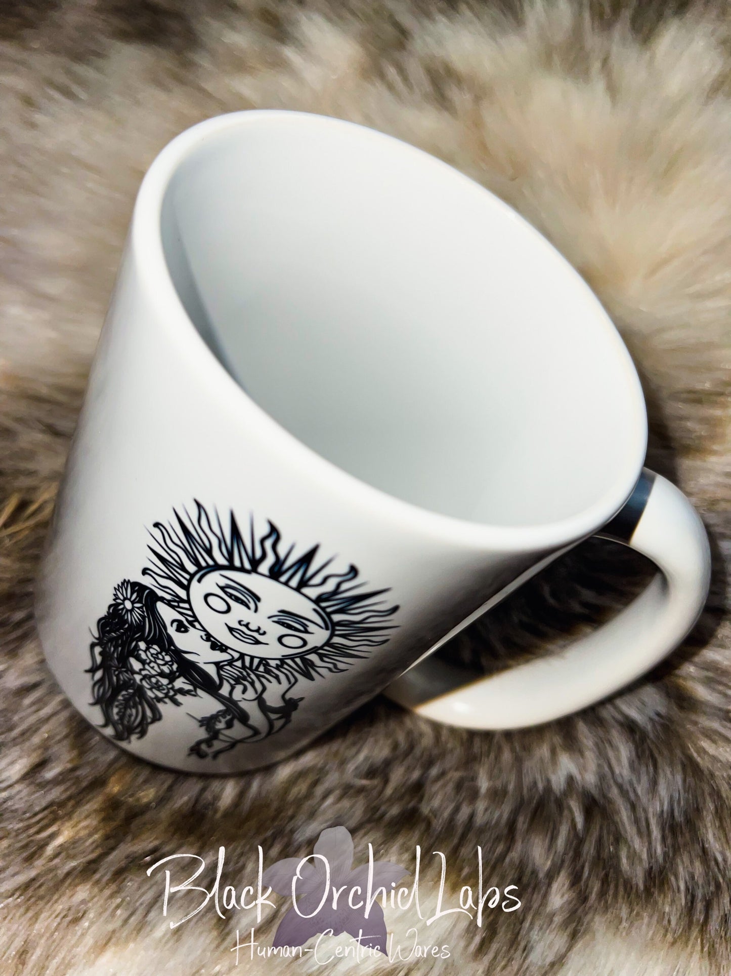 Sun Goddess Ceramic Coffee Mug, Goth goddess Message, Coffee Cup, Ceramic 15oz large coffee mug steampunk