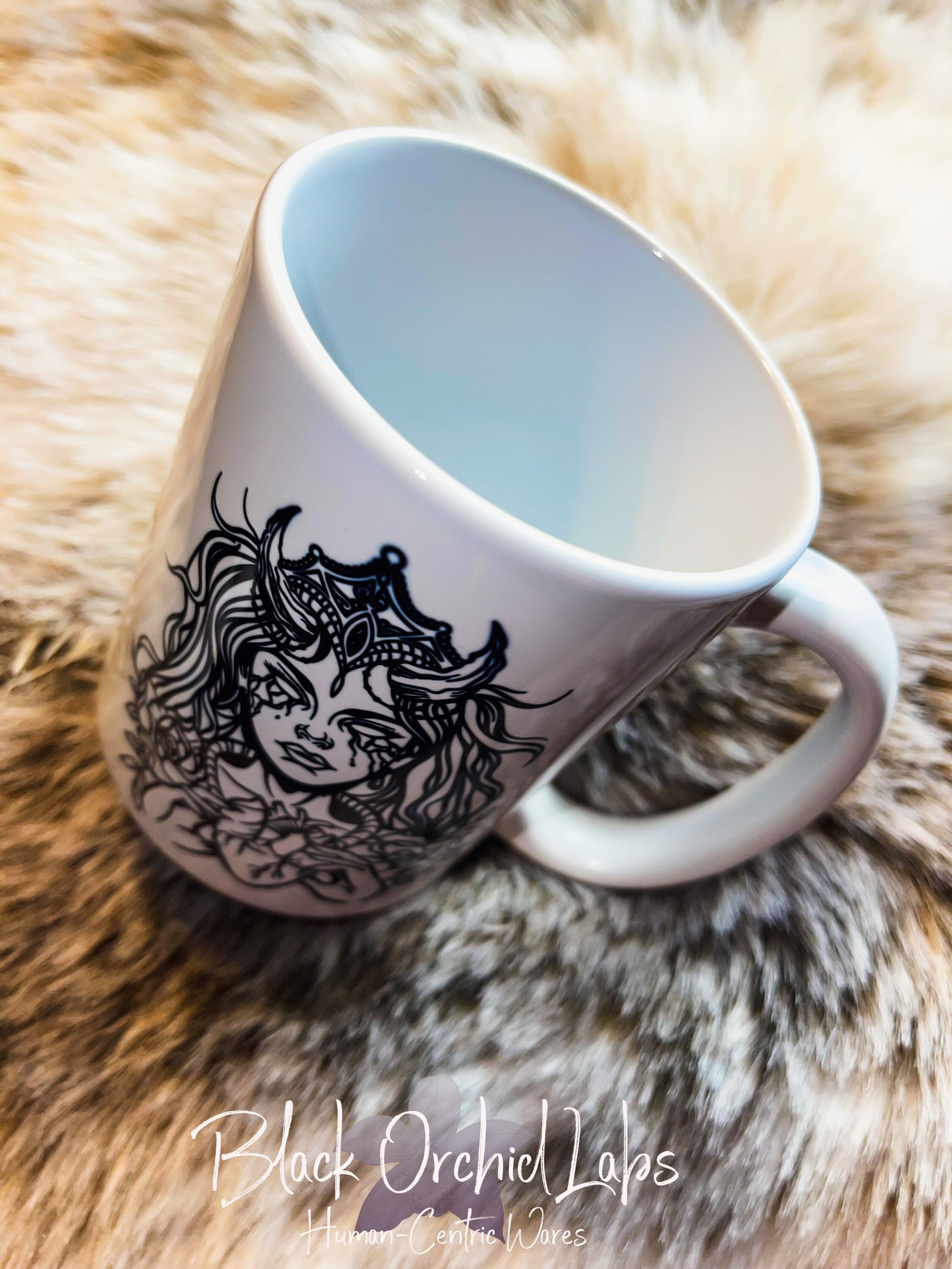 Dark Goddess Ceramic Coffee Mug, Goth goddess Message, Coffee Cup, Ceramic 15oz large coffee mug steampunk, Dark Wiccan