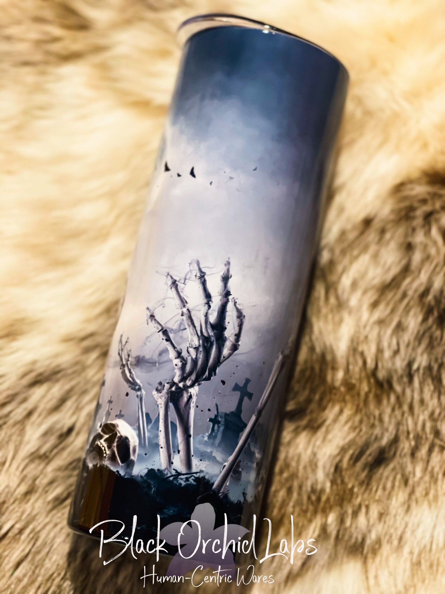 Zombie Goth Tumbler, Witchy Gift, haunted, Goth gift, minimalist, tumbler, gift for him