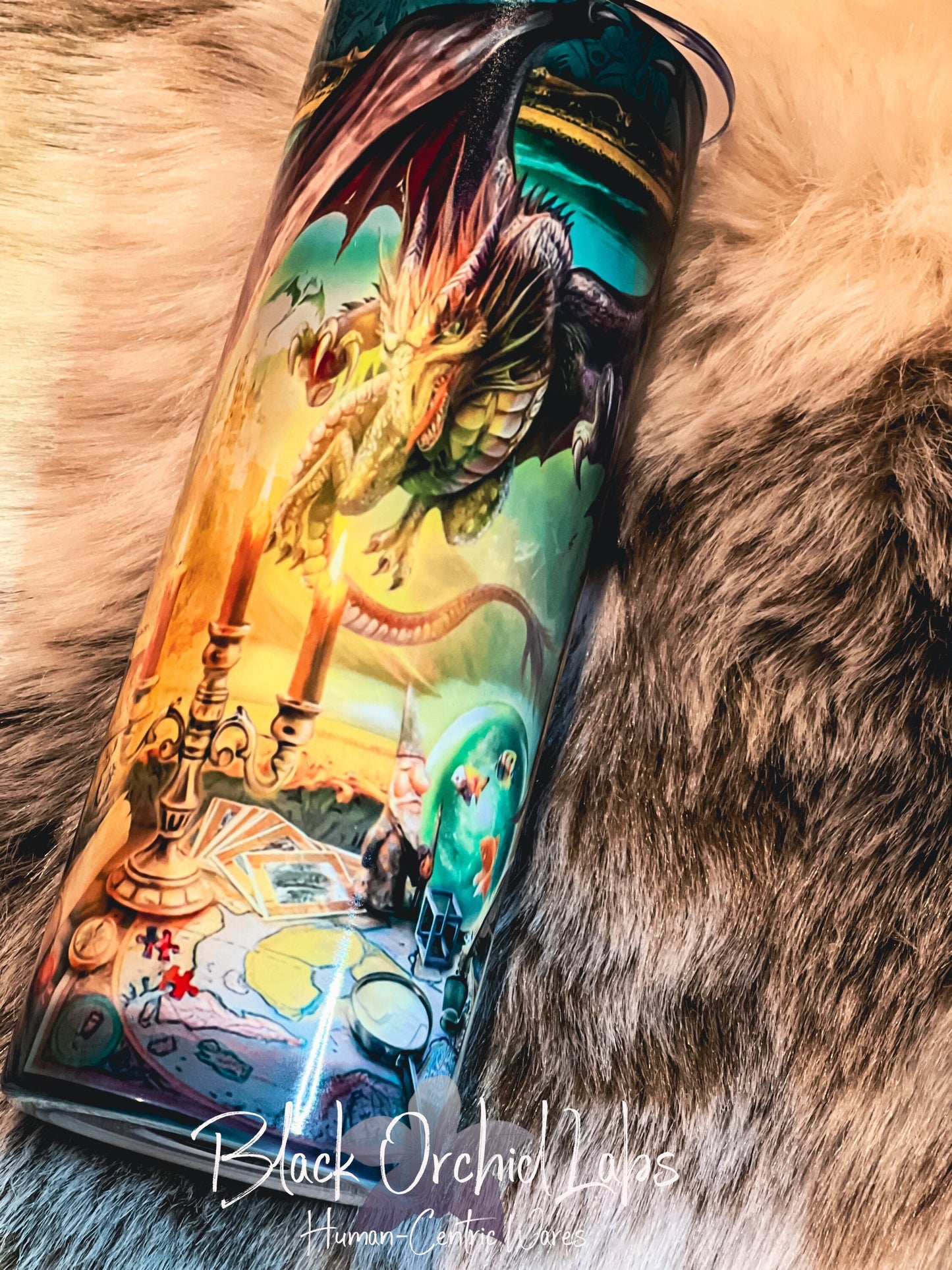 Bookish, Dark Academia Dragon Tumbler, Fantasy, Bookish gift, Readers travel mug, Book Dragon, gift for him, gift for her, minimalist