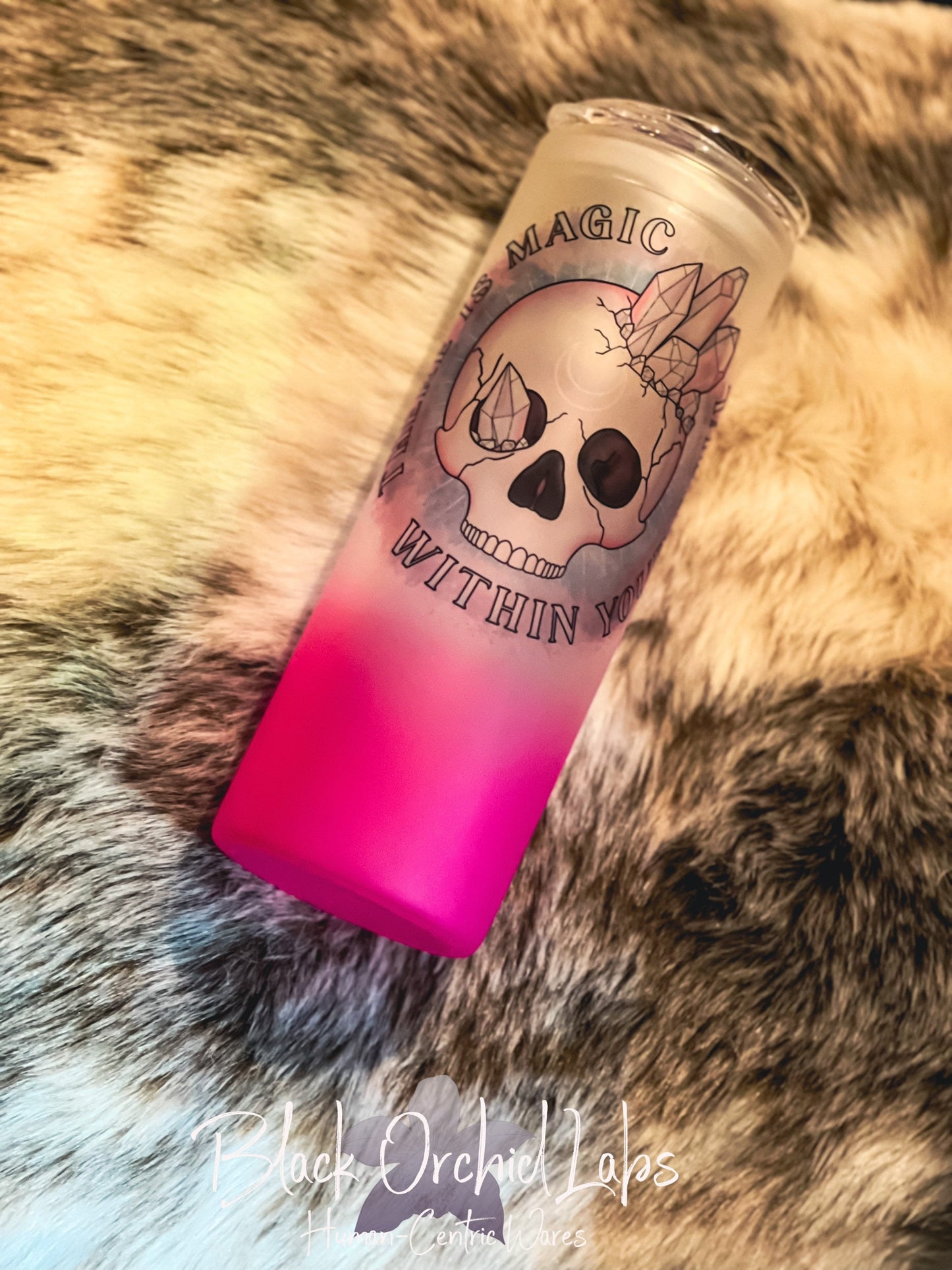 Pastel Goth Tumbler, dark academia Tumbler, Witchy Gift, Witch, Magic, Goth gift, minimalist, dark cottagecore, crystals, Wiccan