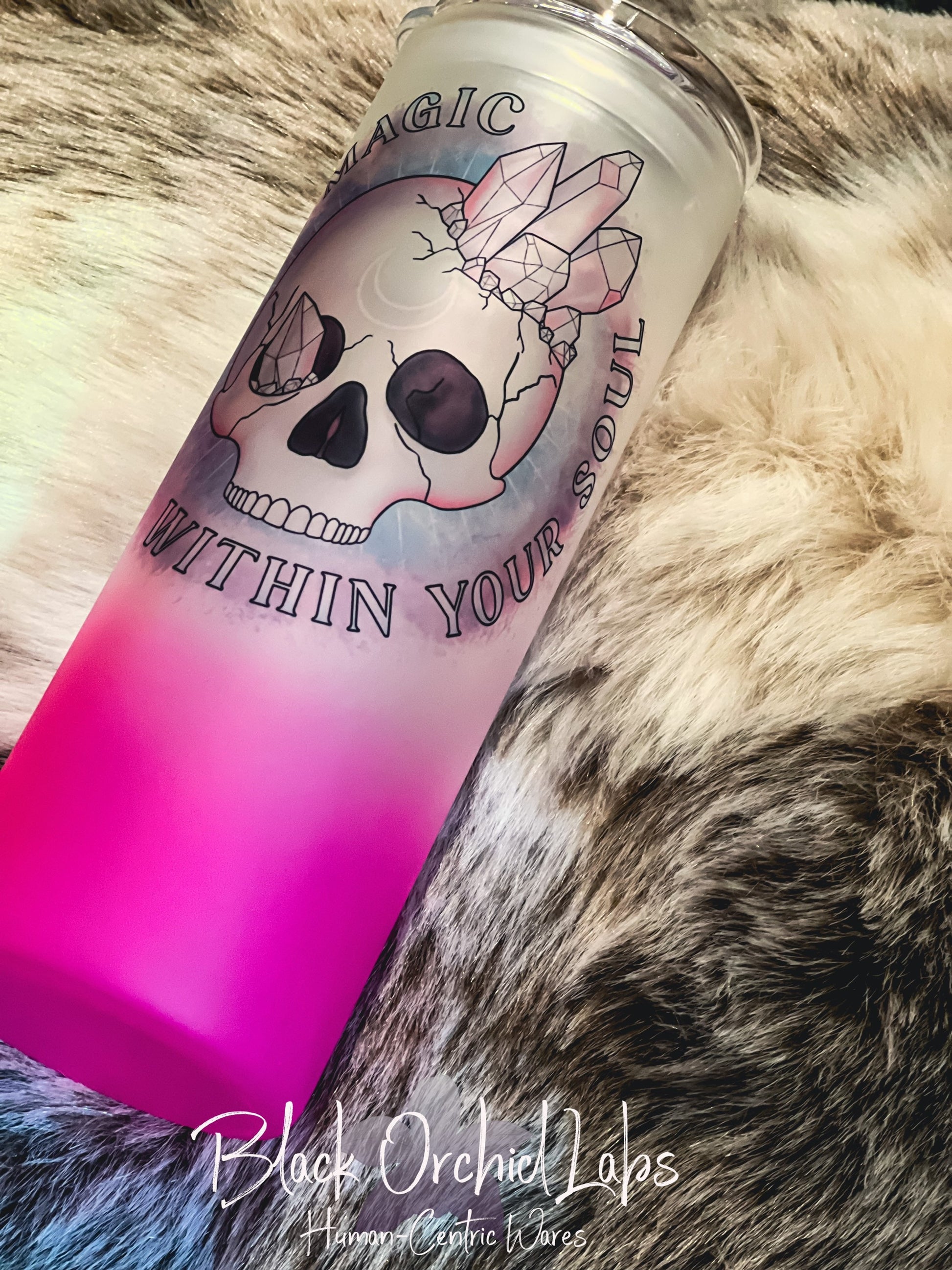 Pastel Goth Tumbler, dark academia Tumbler, Witchy Gift, Witch, Magic, Goth gift, minimalist, dark cottagecore, crystals, Wiccan