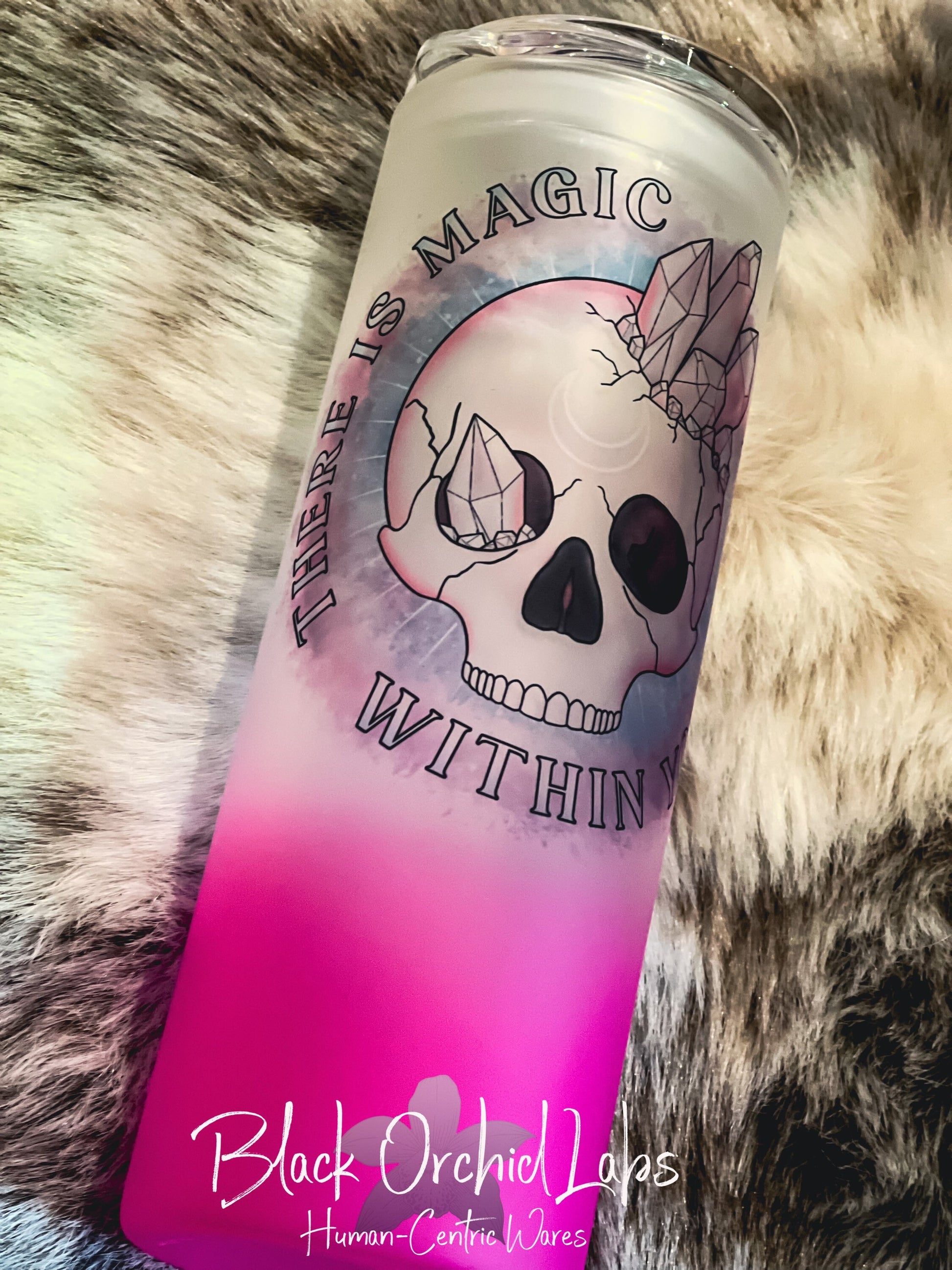 Pastel Goth Tumbler, dark academia Tumbler, Witchy Gift, Witch, Magic, Goth gift, minimalist, dark cottagecore, crystals, Wiccan