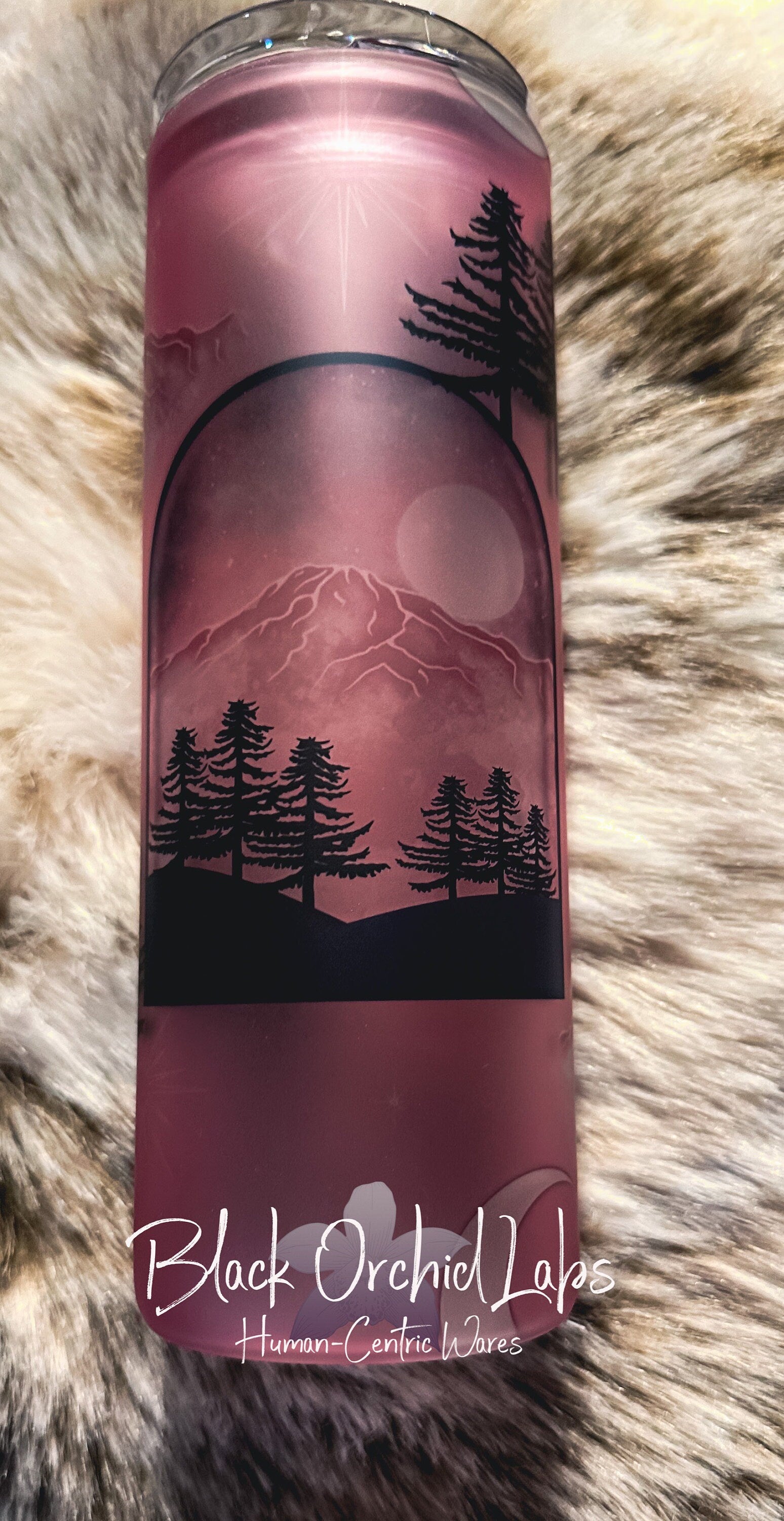 Mountain sunset nature tumbler, Nature Travel Mug, Gift for dreamer, Wanderlust, Traveler, gift for her, minimalist