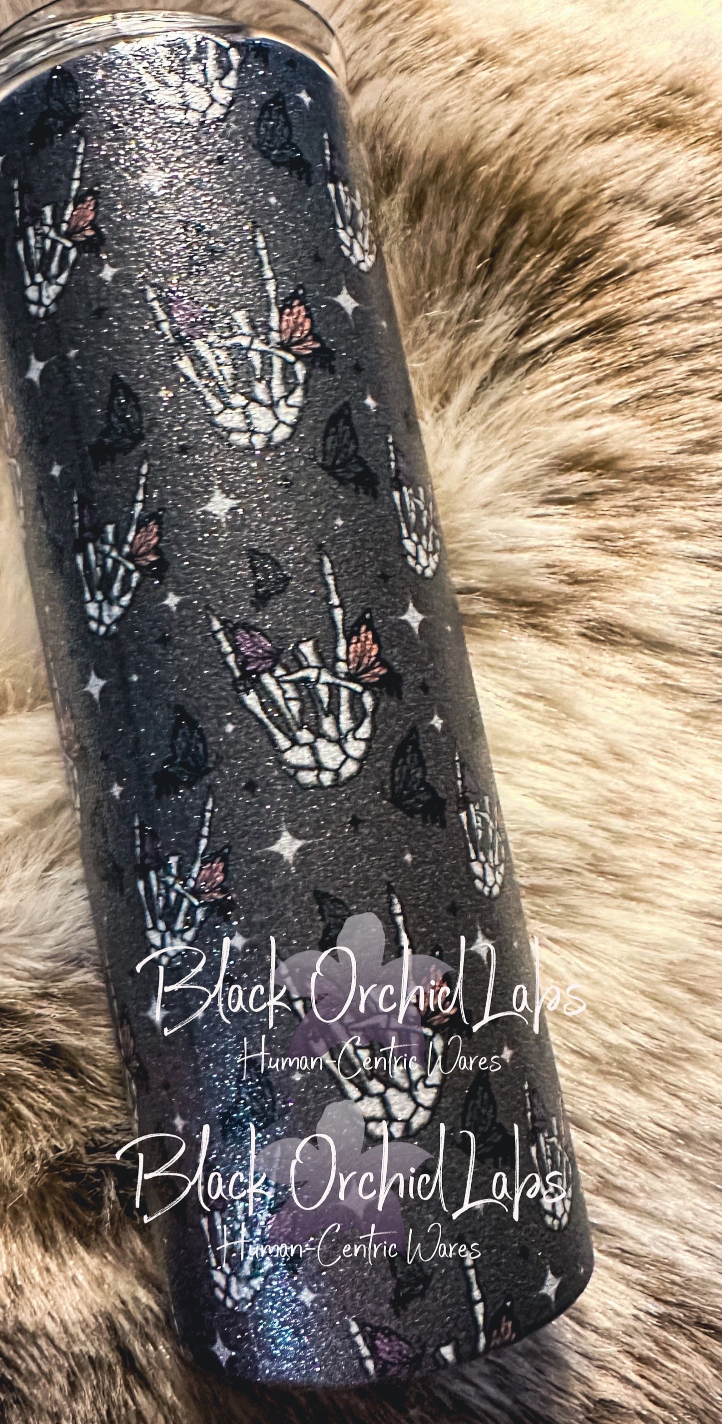 Dark Academia, Skeleton goth glitter Tumbler, Rocker goth travel Mug, Witch, Skull, Rocker chic, minimalist, gift for her