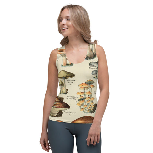 Cottagecore Mushroom Womens Tank top, forest, mushroom print, cottagecore, womens clothing,