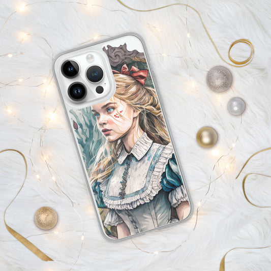 Alice in Wonderland Clear Case for iPhone®, Alice phone case, dark academia, bookish gift