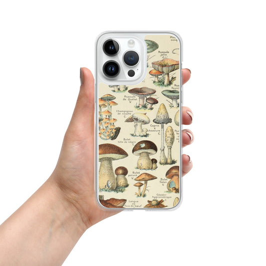 Cottagecore Clear Case for iPhone®, mushroom phone case, cottagecore woodland accessories