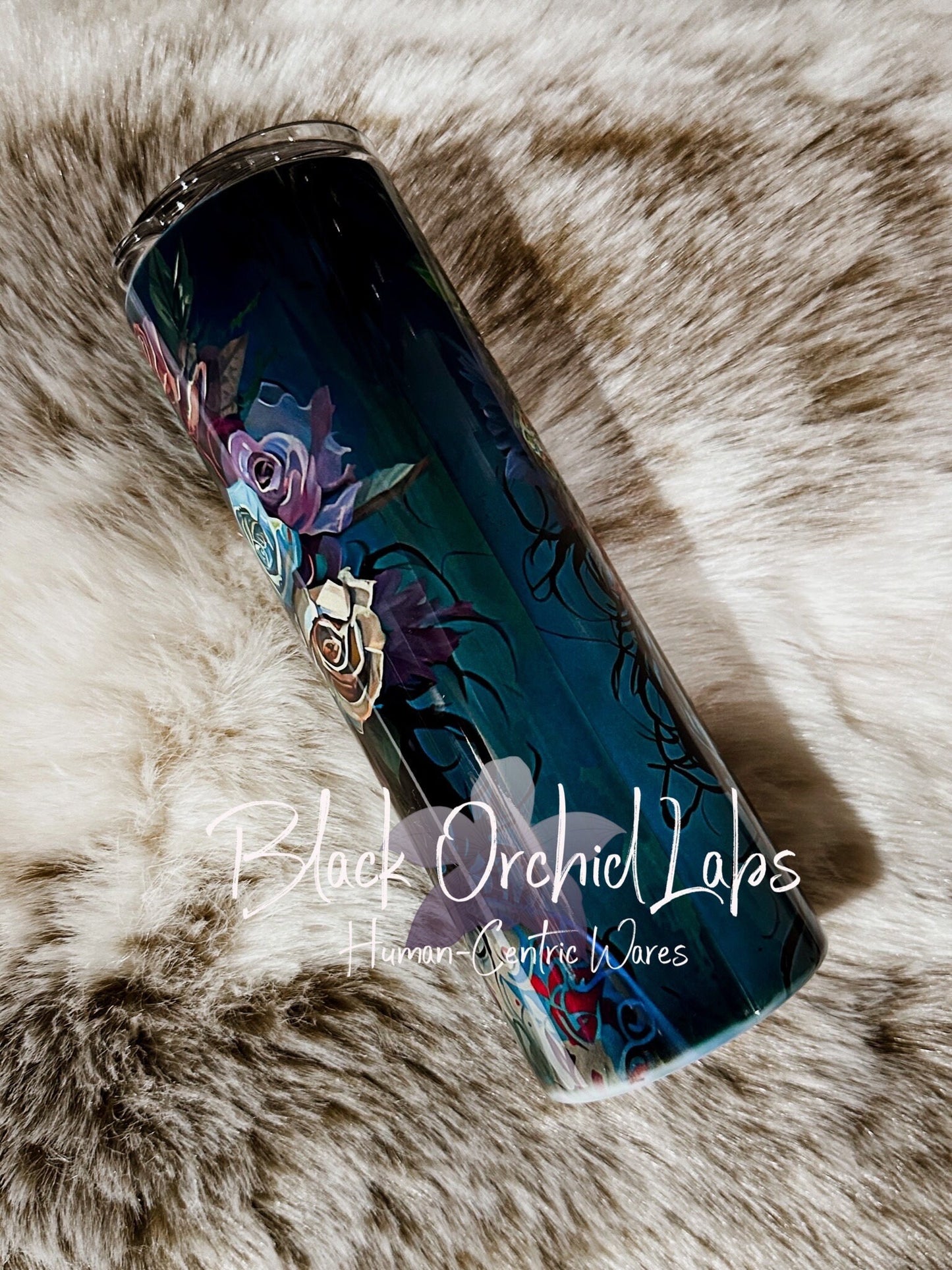 La Catrina Sugar Skull Tumbler, Day of the Dead travel mug, Dia de los Muertos, Skull Tumbler, Minimalist, Goth, Gift for her