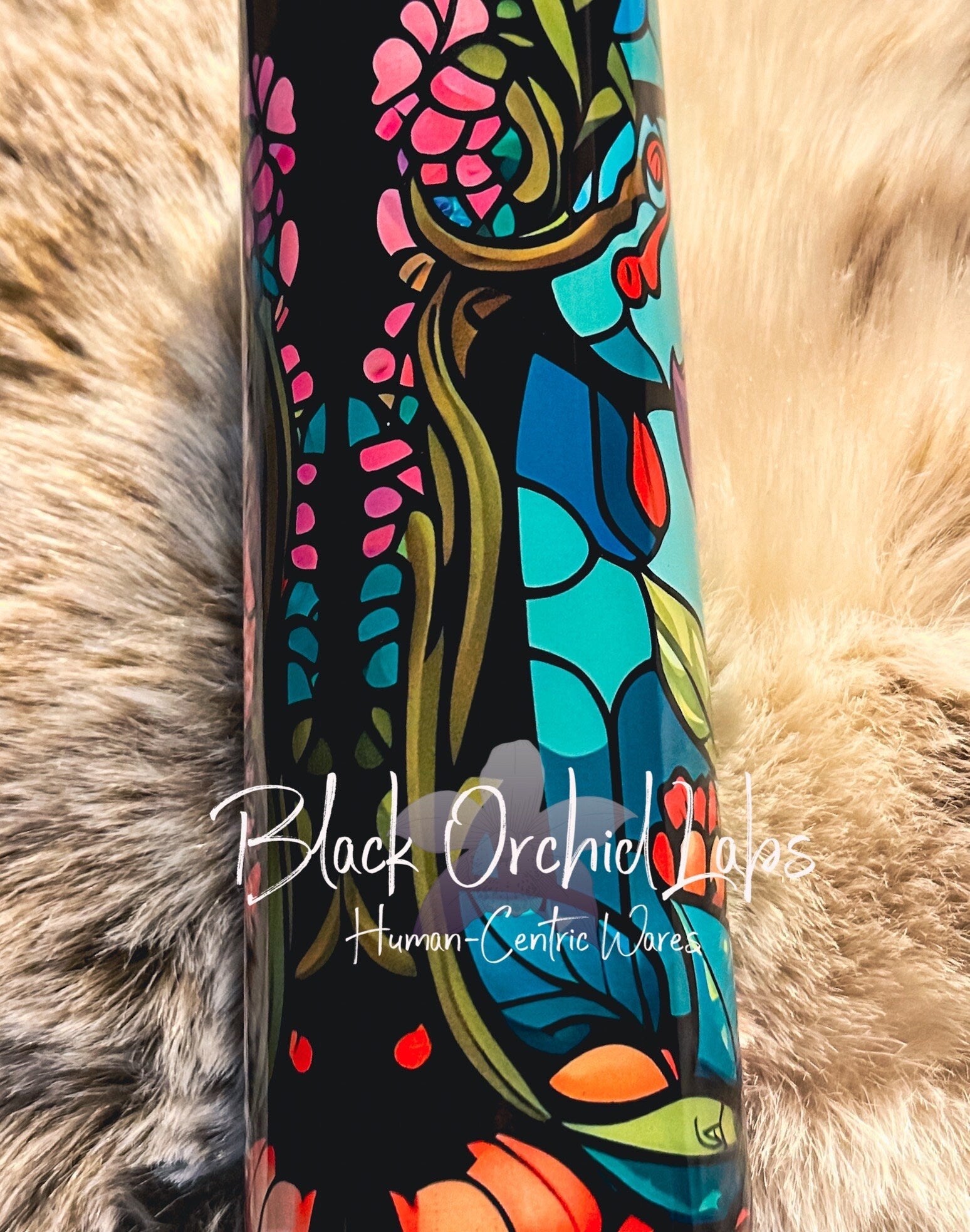 Stained Glass, Dark Academia Dragon Tumbler, Fantasy, Bookish gift, Readers travel mug, Book Dragon, gift for him, gift for her, minimalist