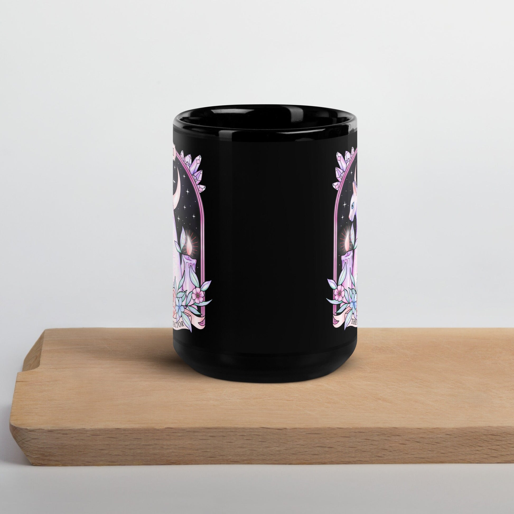 Pastel Goth Kitty Tarot Mug, Cat Tarot Card Coffee Mug, Soft Grunge, Witchy, Goth Ceramic Mug