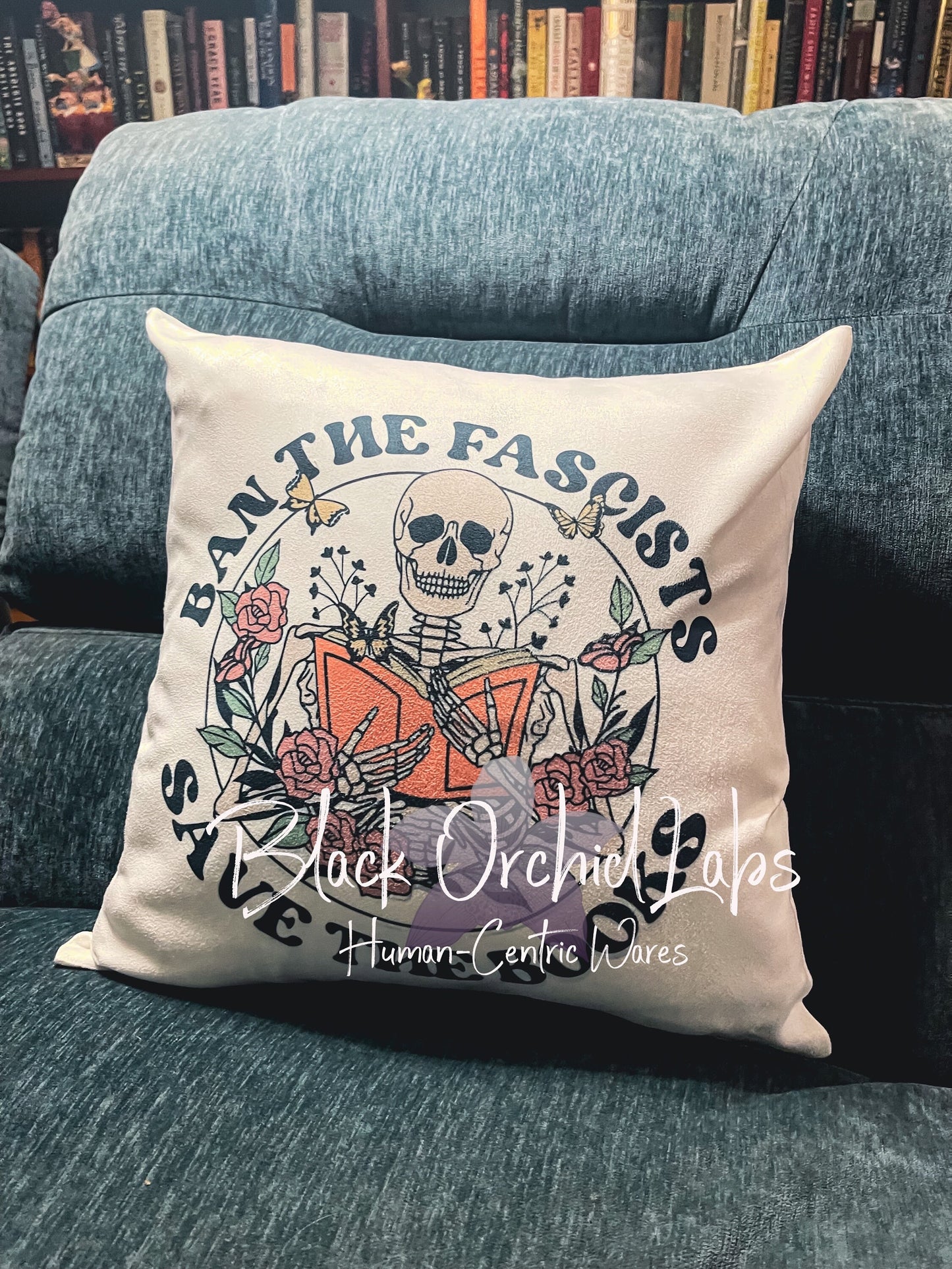 Banned Books premium pillow, Dark academia Home decor, goblincore, cottagecore spring home furniture and decor, banned books